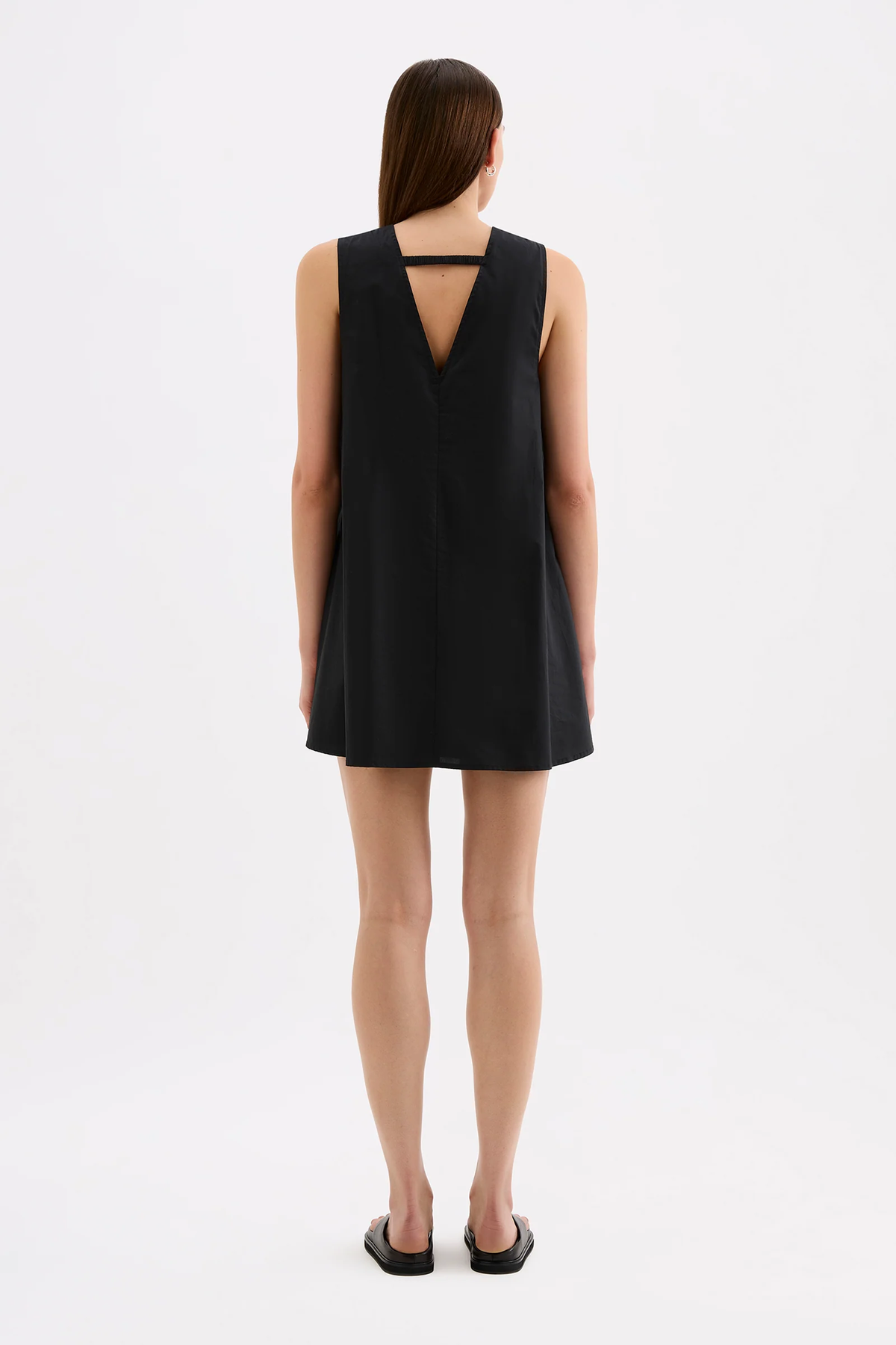 NUDE LUCY Cerie Poplin Mini Dress BLACK