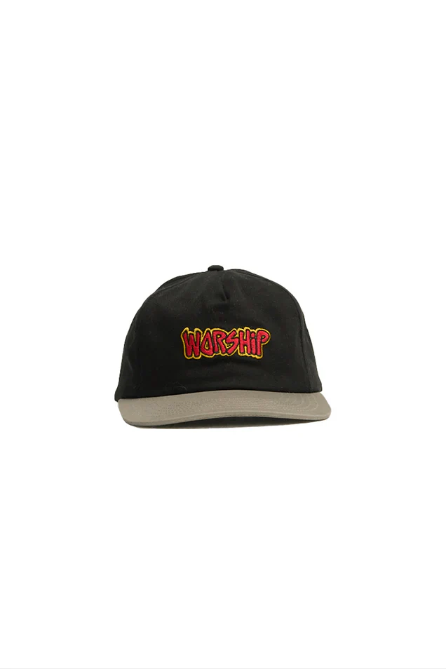 WORSHIP chewed hat - washed black