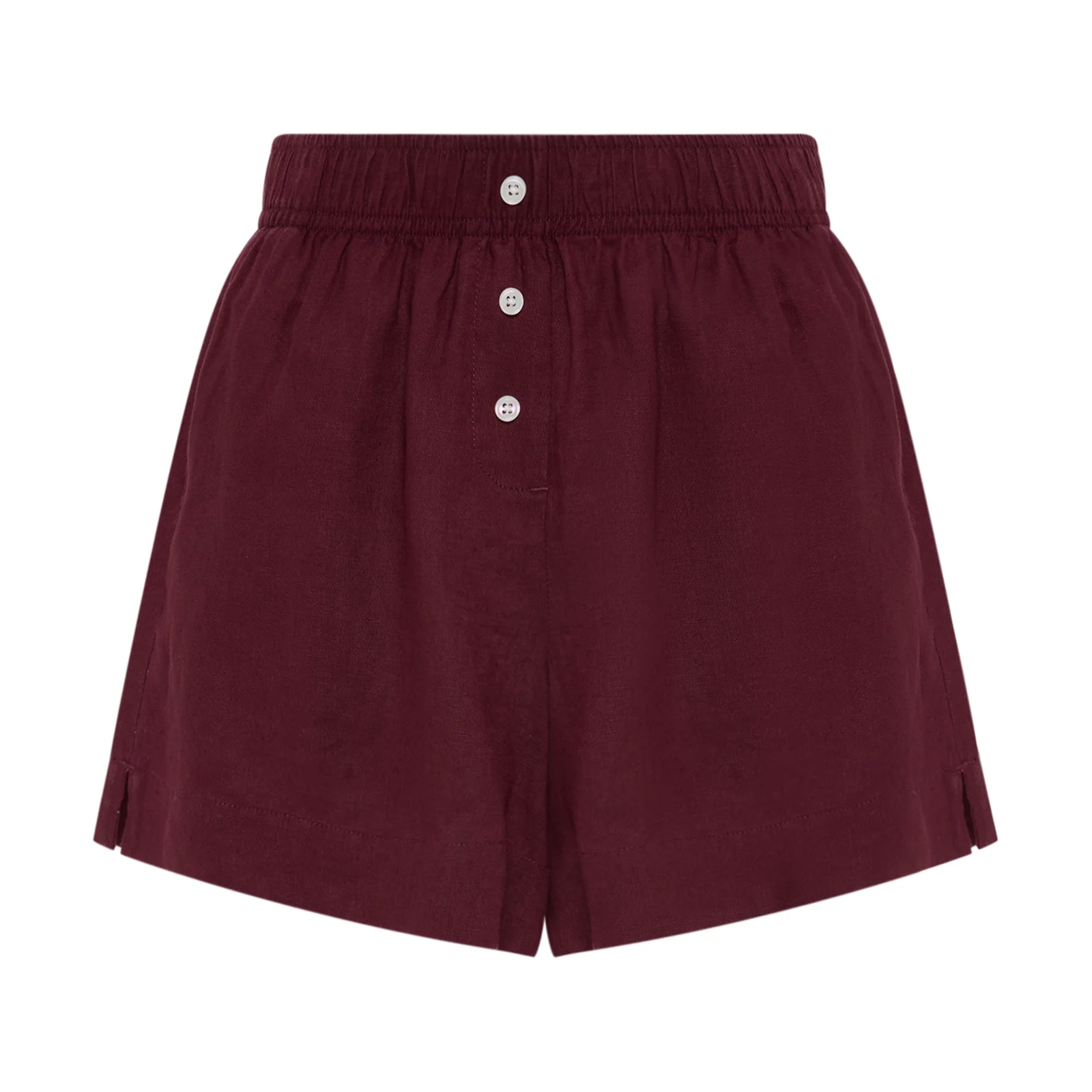 NUDE LUCY Lounge linen short - Merlot