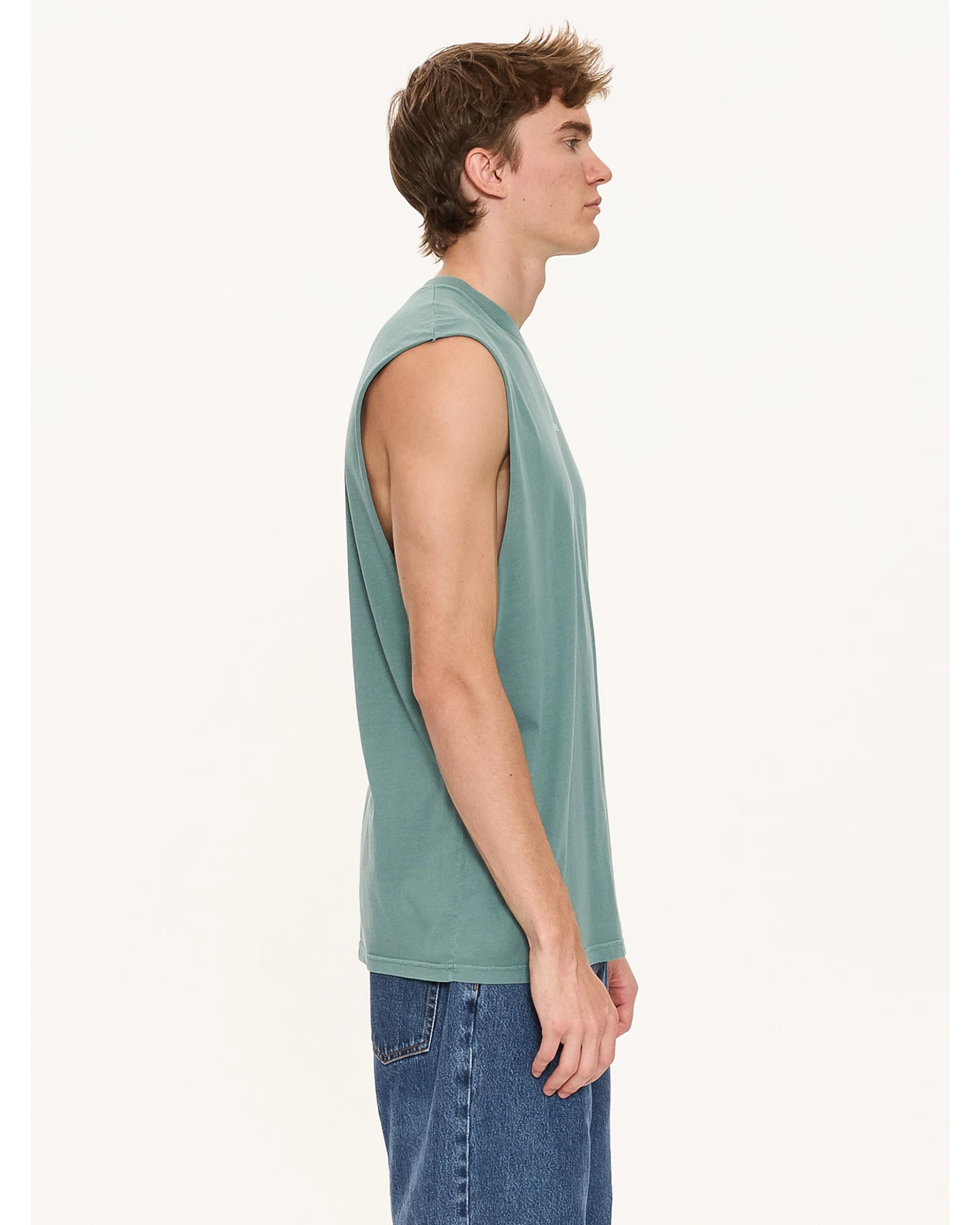 THRILLS Minimal Thrills Merch Fit Muscle Tee - Green Coast