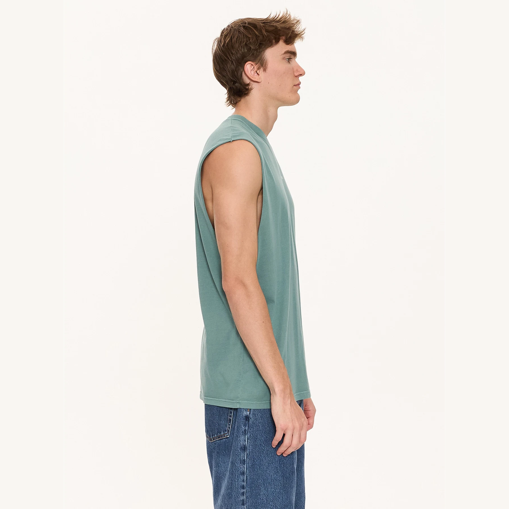 THRILLS Minimal Thrills Merch Fit Muscle Tee - Green Coast