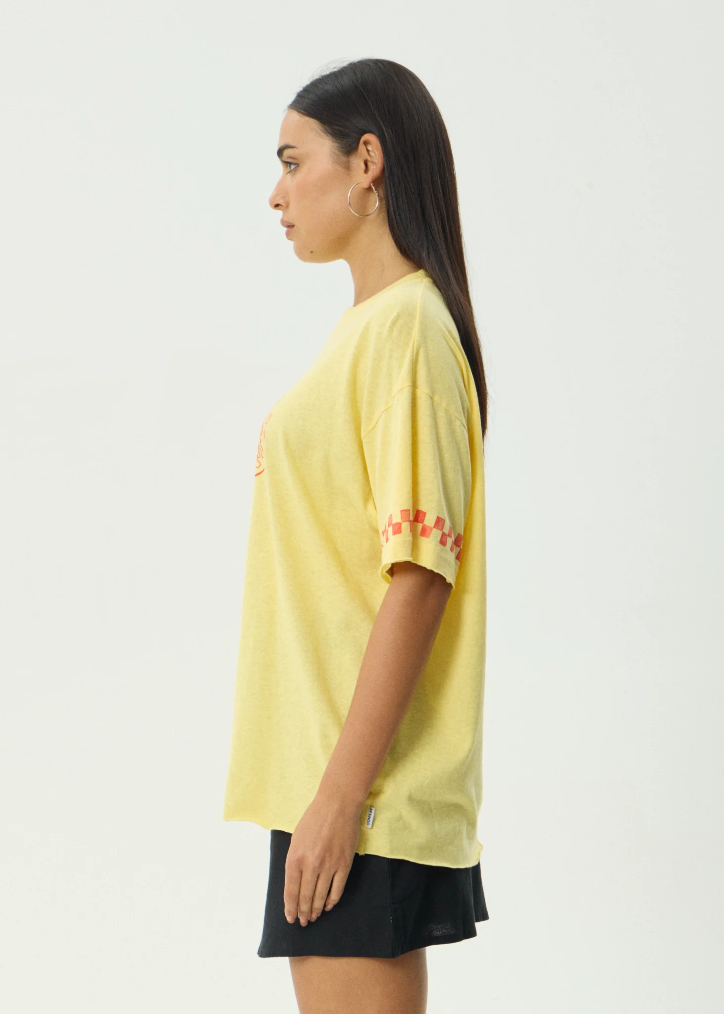 AFENDS Calda- Oversized Tee Oversized Tee - Lemon