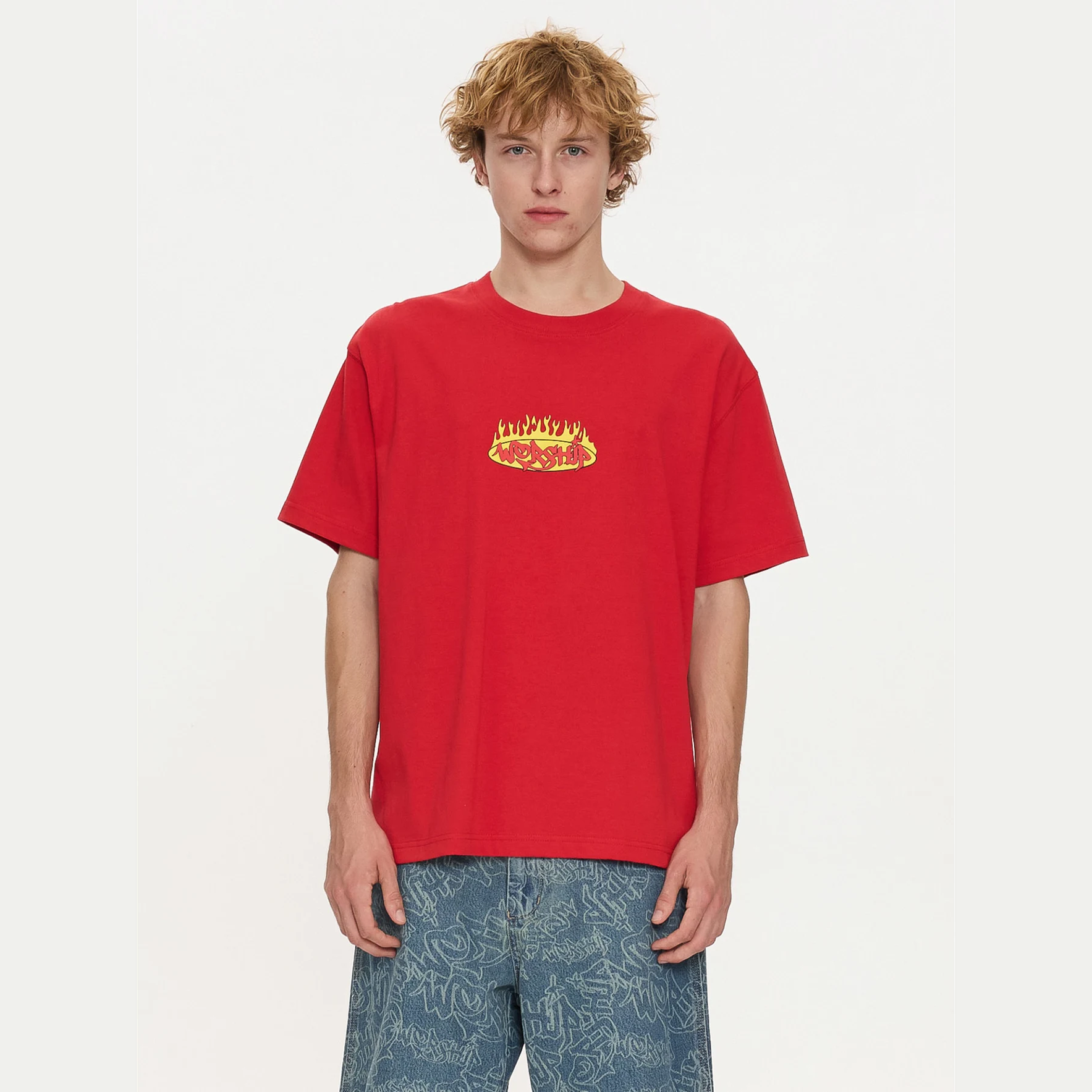 WORSHIP Hot Gossip Tee - Lucky Red
