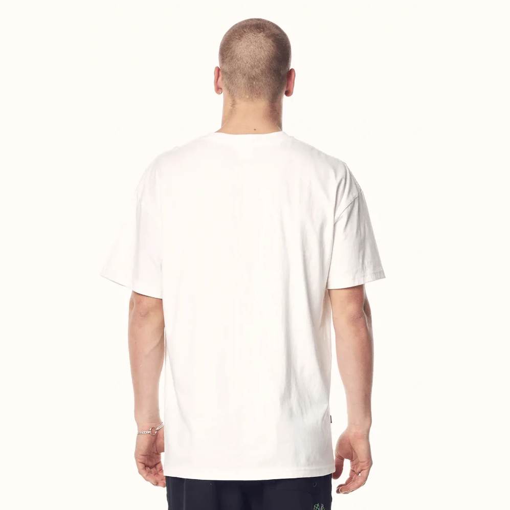 Misfit yandina speedway 50/50 tee - washed white