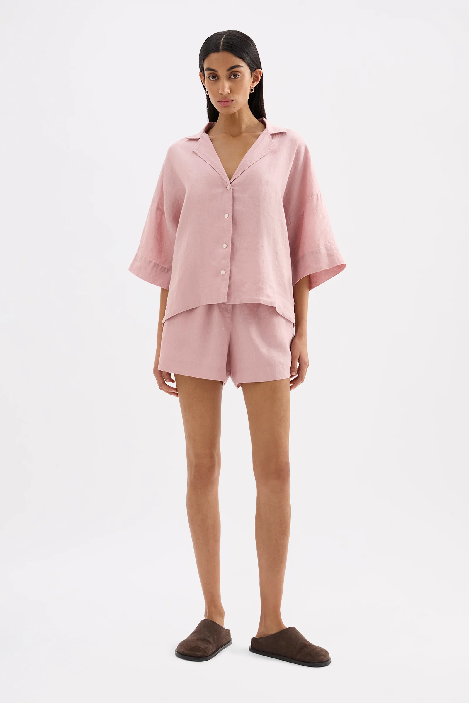 NUDE LUCY Lounge Linen Short - Blush