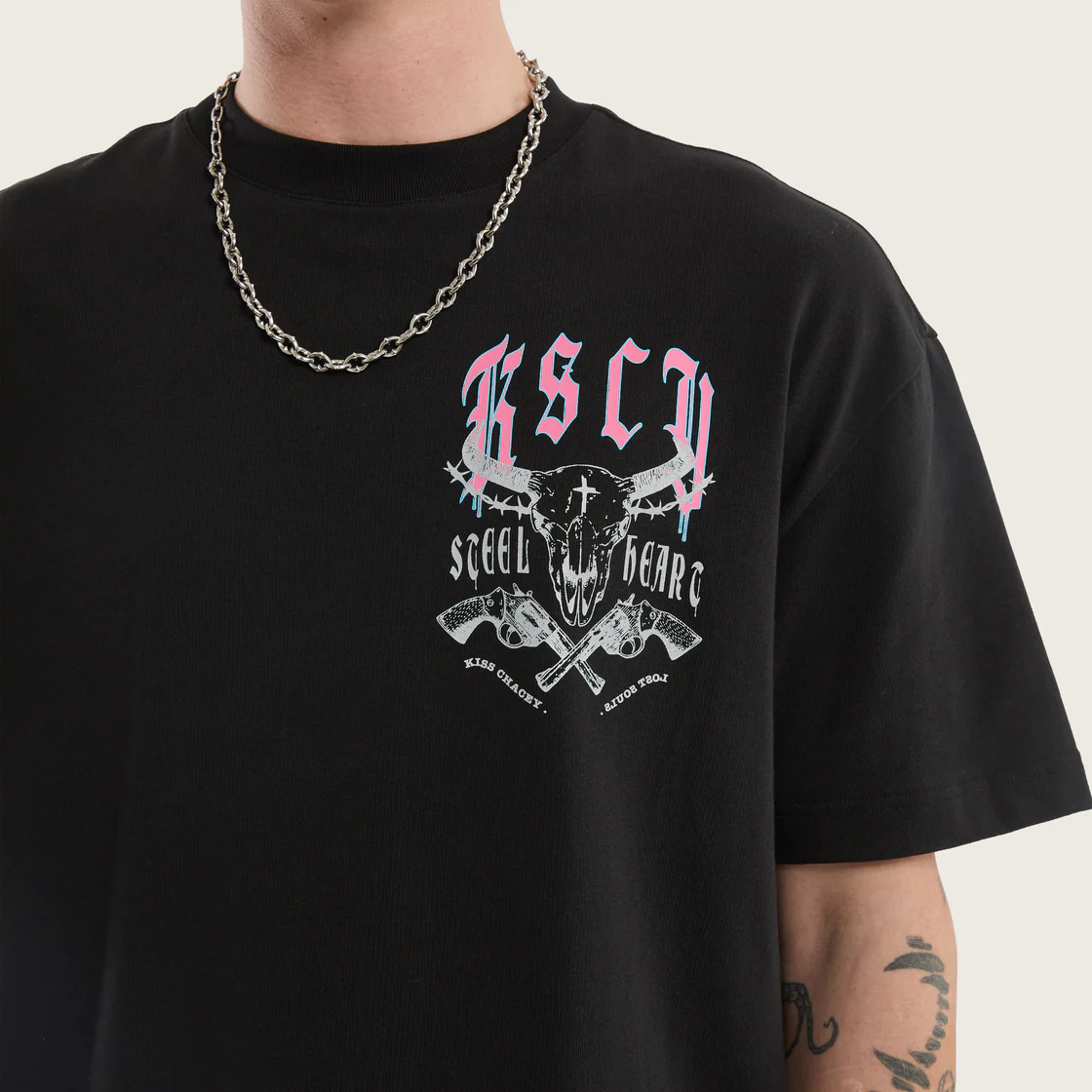 KSCY Steel heart street tee - Jet black
