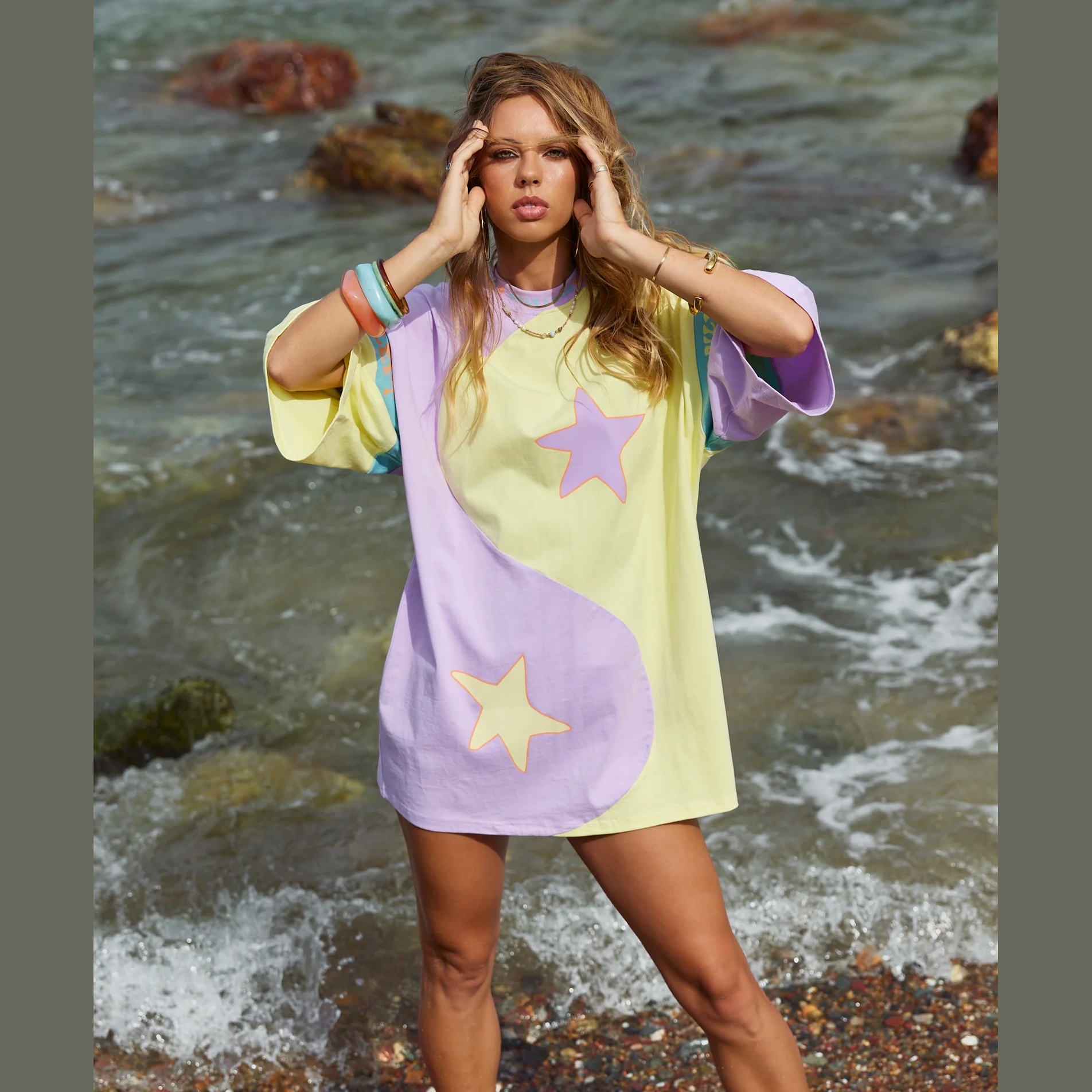 ONLY LOVERS LEFT Yin Yang Dress - Lemon/Orchid