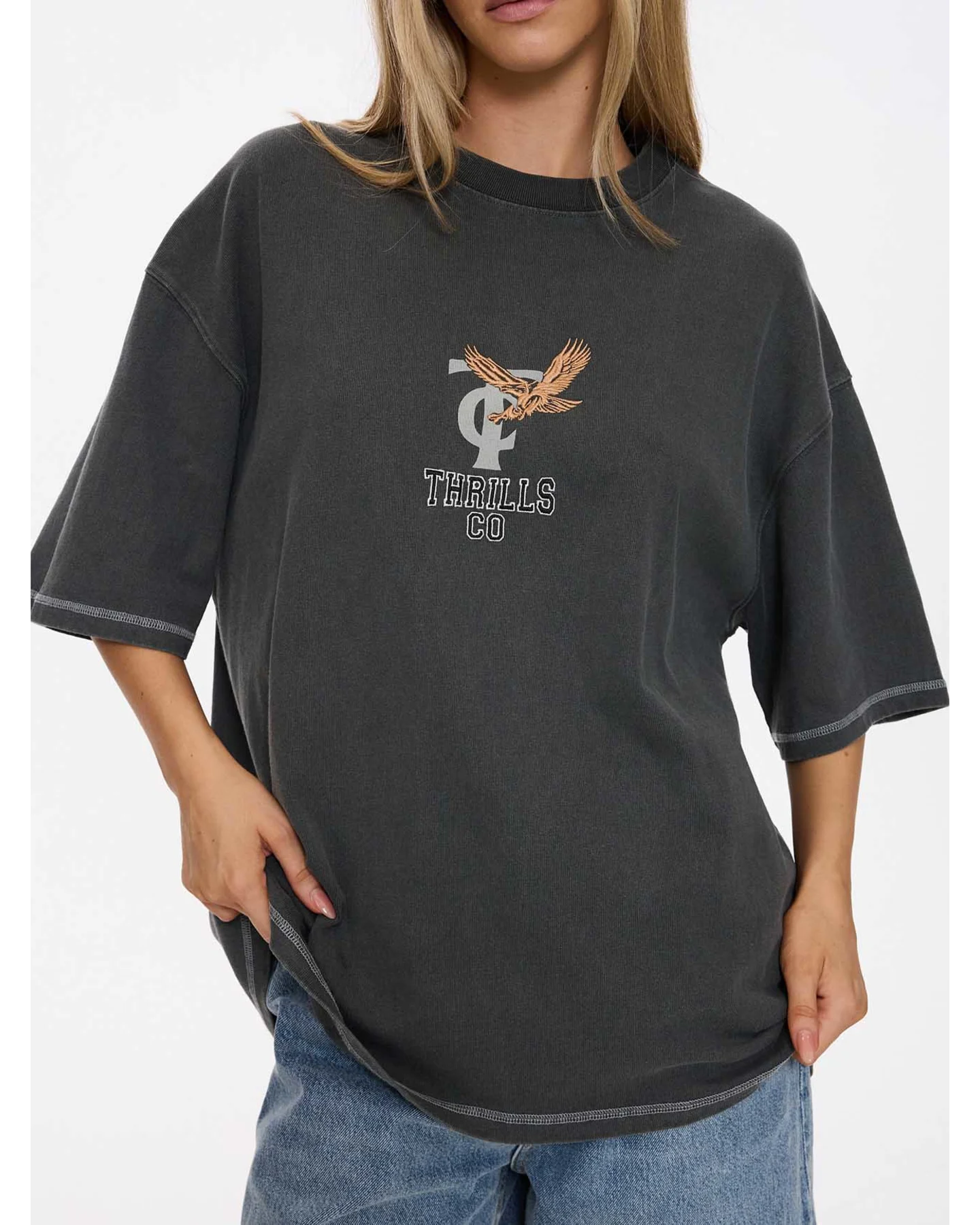 THRILLS Take It Easy Oversized Tee - Merch Black