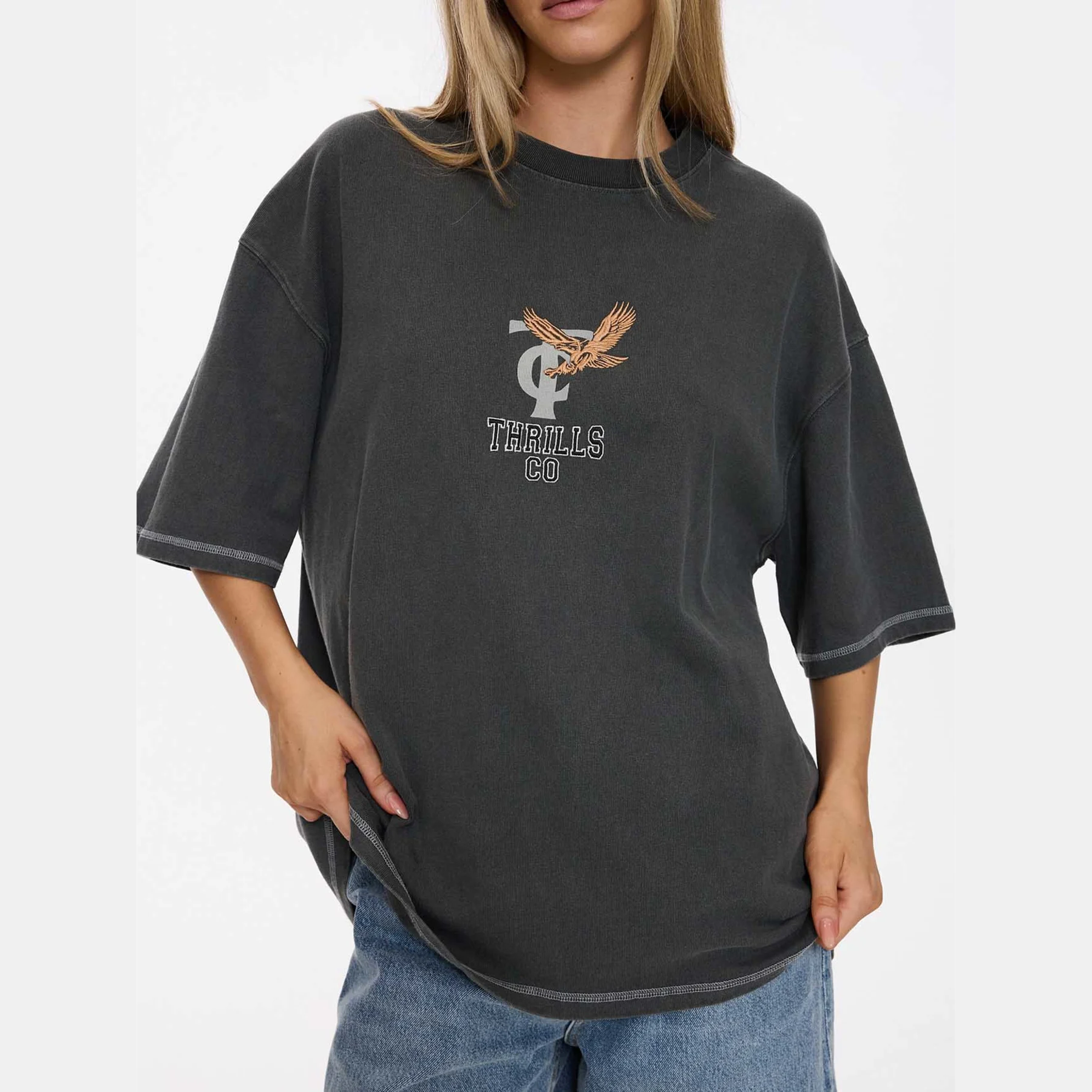 THRILLS Take It Easy Oversized Tee - Merch Black