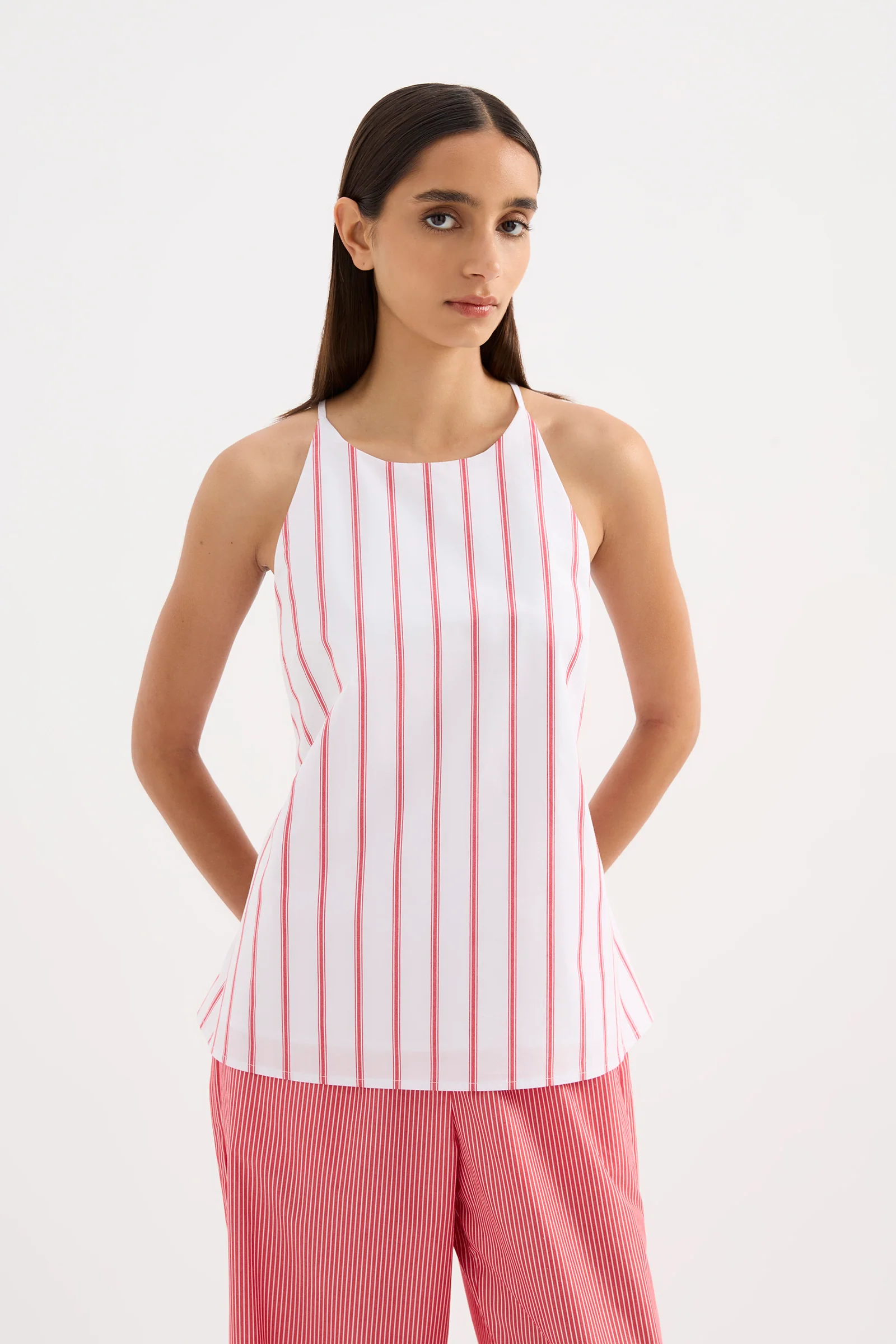 NUDE LUCY Anouk Stripe Top - White stripe