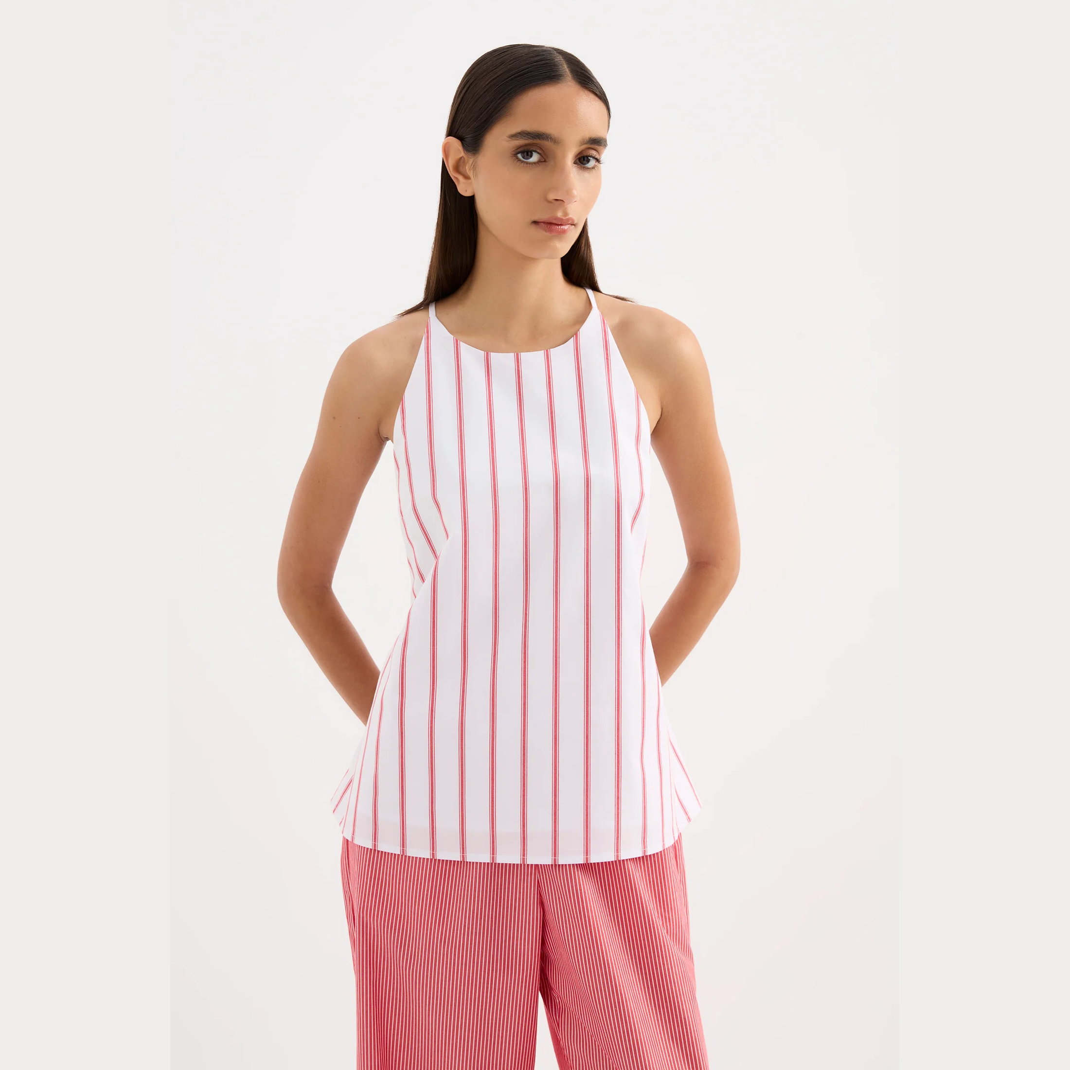 NUDE LUCY Anouk Stripe Top - White stripe