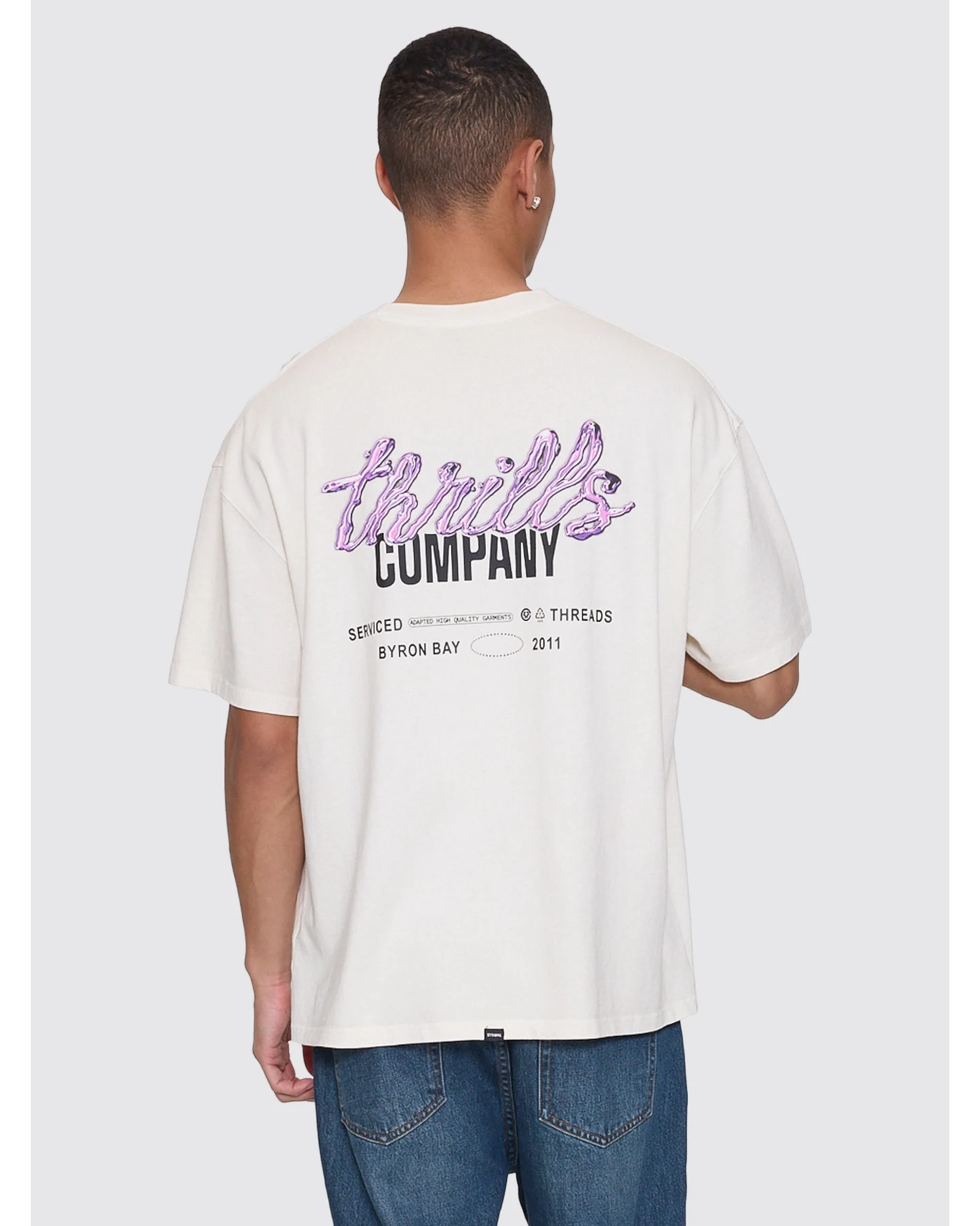 THRILLS Fluid Thrills Box Fit Oversize Tee - Heritage White