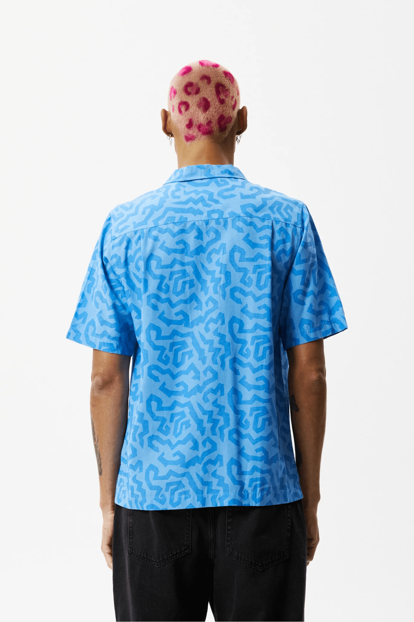 Afends icebergs recycled short sleeve shirt - arctic