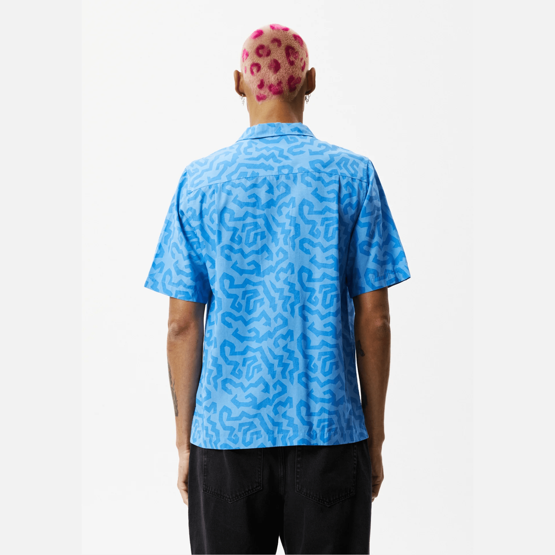 Afends icebergs recycled short sleeve shirt - arctic