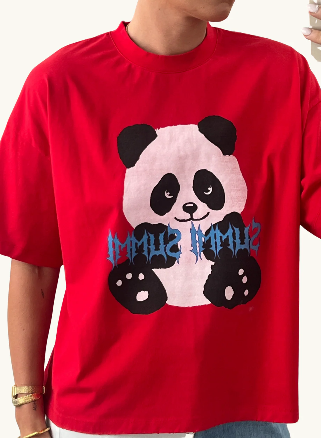 SUMMI SUMMI Band tee - Red panda pro