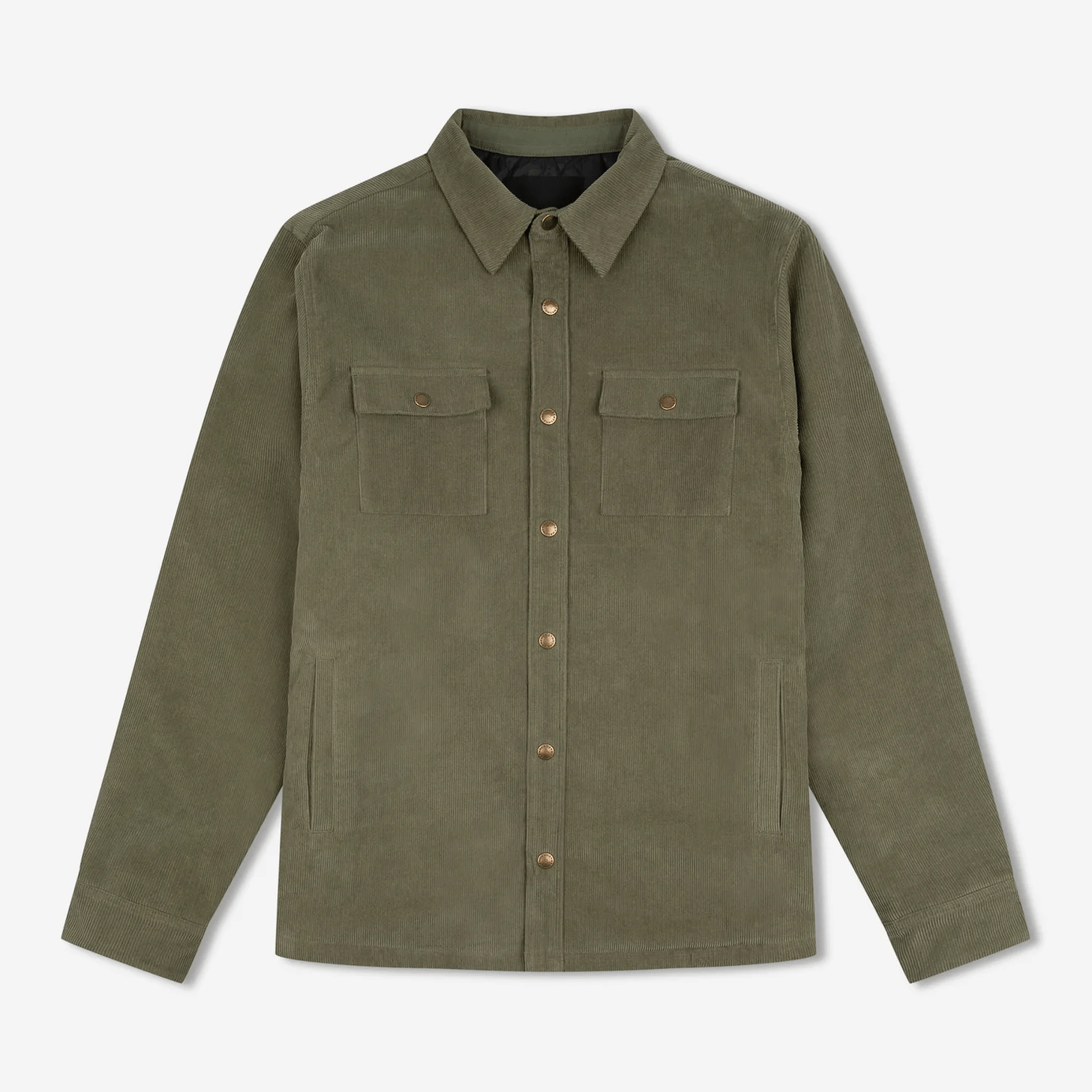 MR SIMPLE Quilted cord jacket - Army