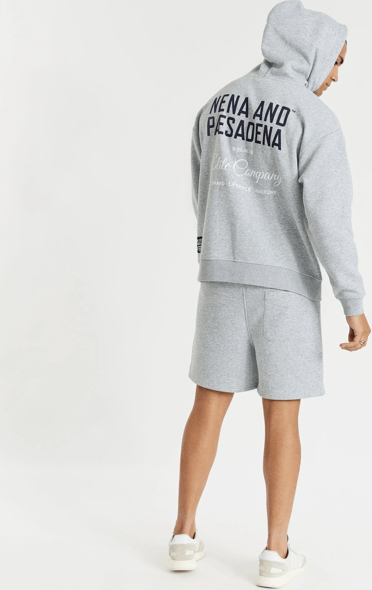 Nxp tournament relaxed hooded sweater- grey marle