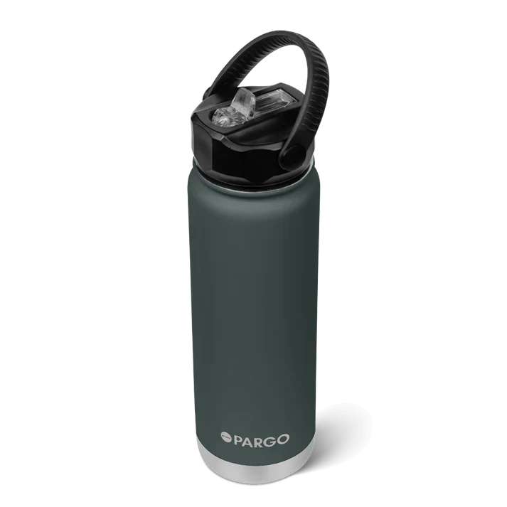 PROJECT PARGO 750mL Insulated Bottle w/ Straw Lid - Charcoal