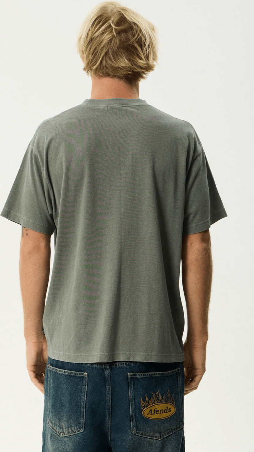AFENDS Wiped Out- Boxy Tee Boxy Tee - Washed sycamore
