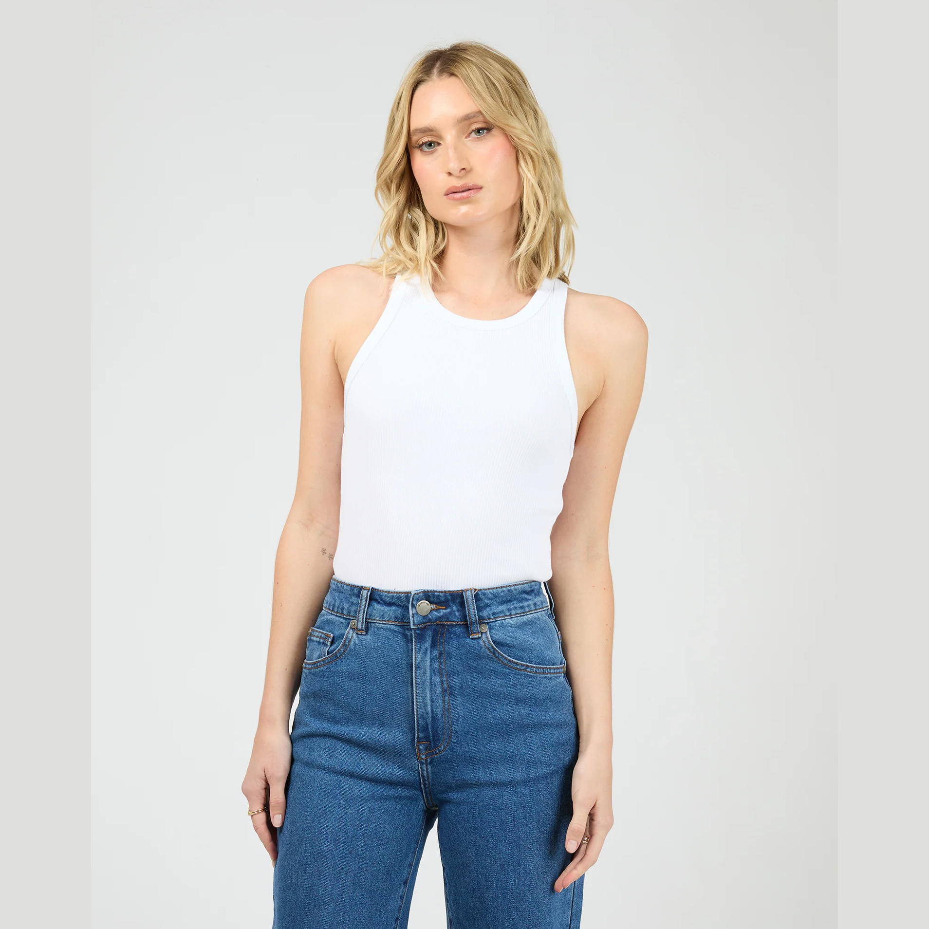 ALL ABOUT EVE - Eve Rib Baby Tank - White