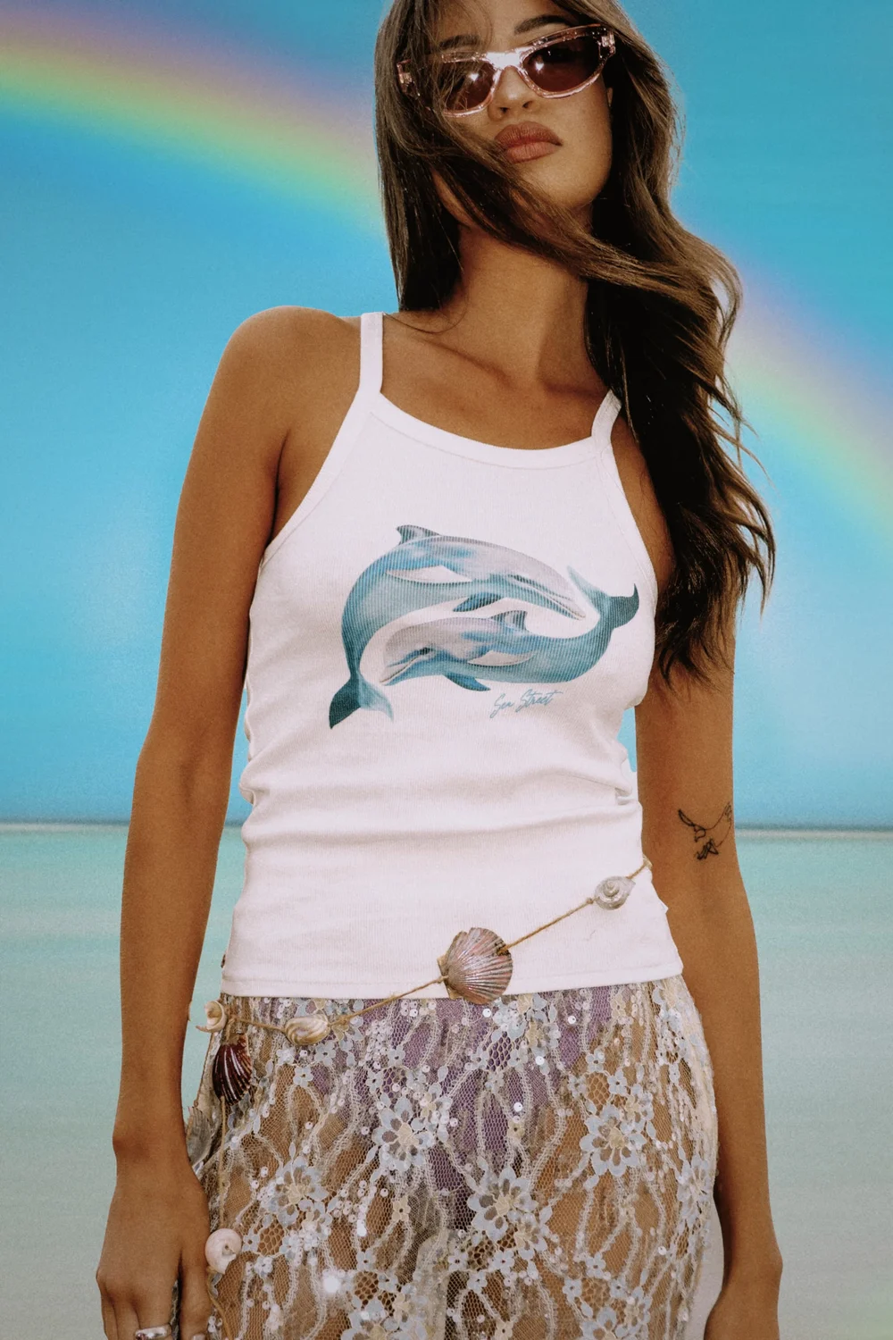 SEA STREET Yin Yang Dolphin Singlet