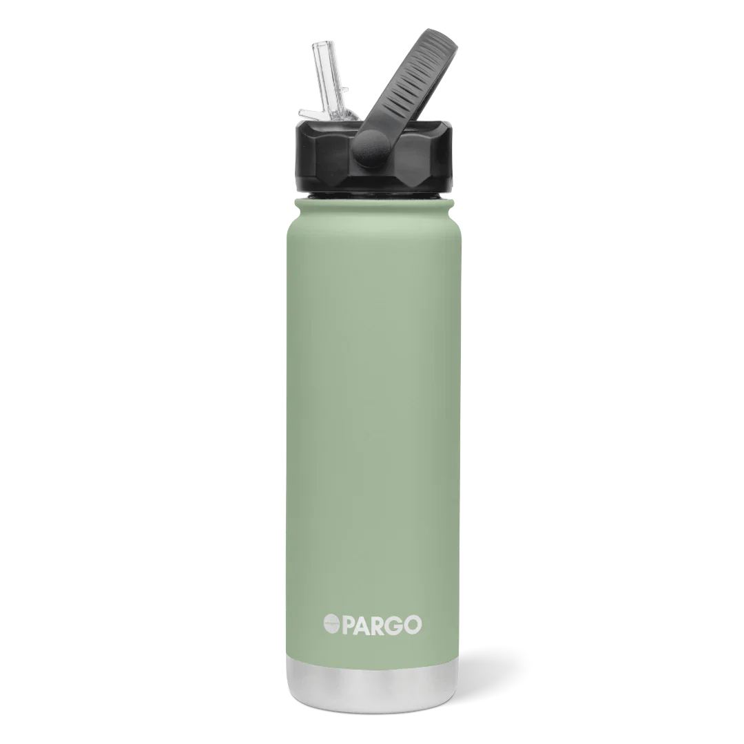 PROJECT PARGO 750mL Insulated Bottle w/ Straw Lid - Eucalypt green