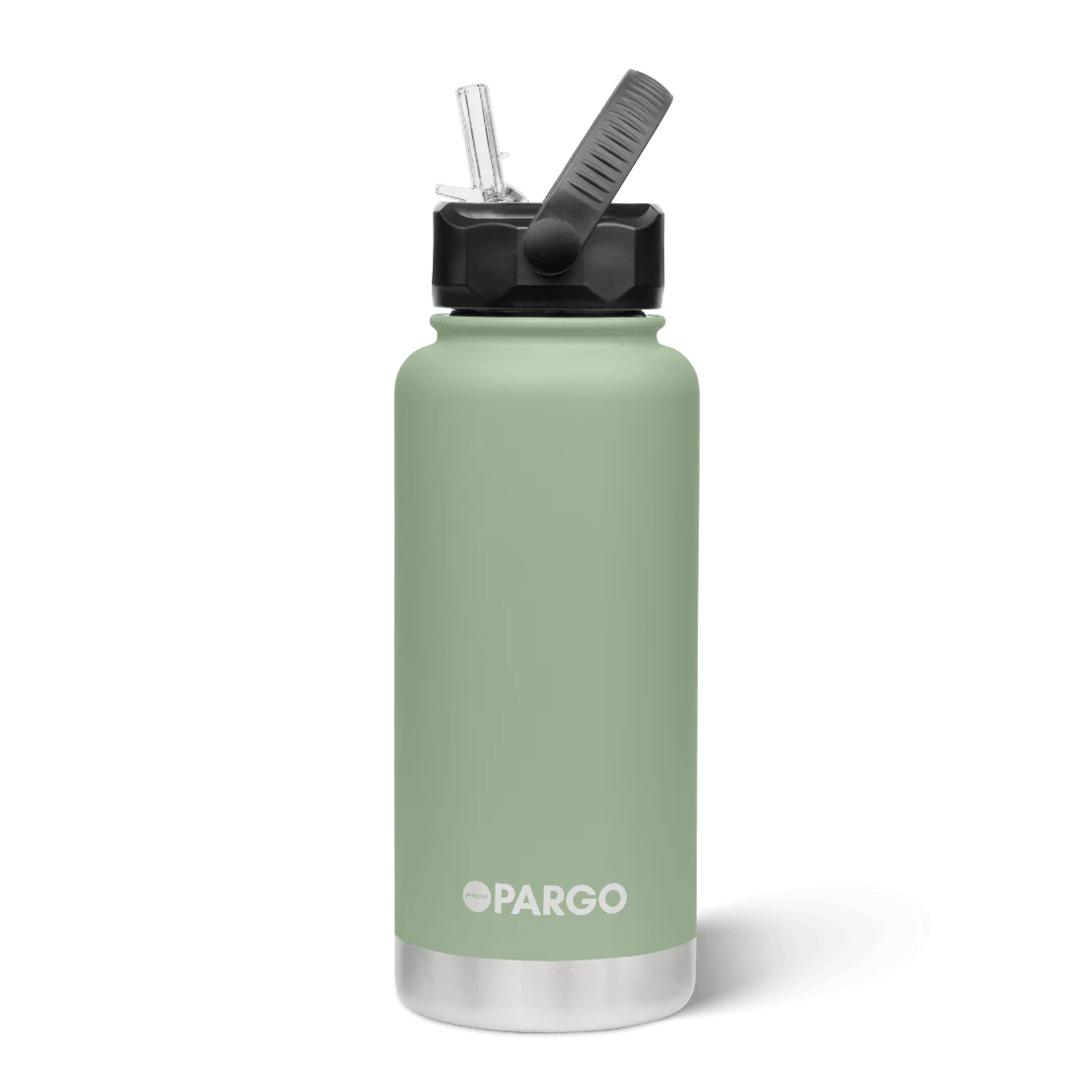 PARGO PROJECT 950mL Insulated Bottle w/ Straw Lid - Eucalypt green