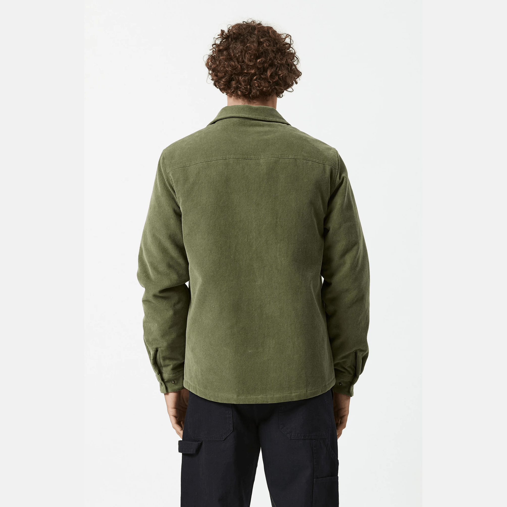 MR SIMPLE Quilted cord jacket - Army