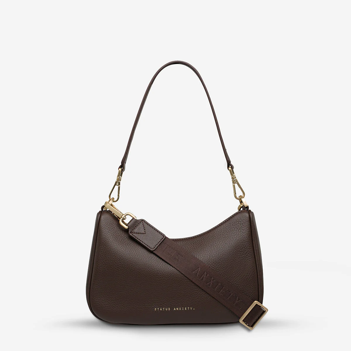 STATUS ANXIETY Look Both Ways Bag - Cocoa/Brushed Gold