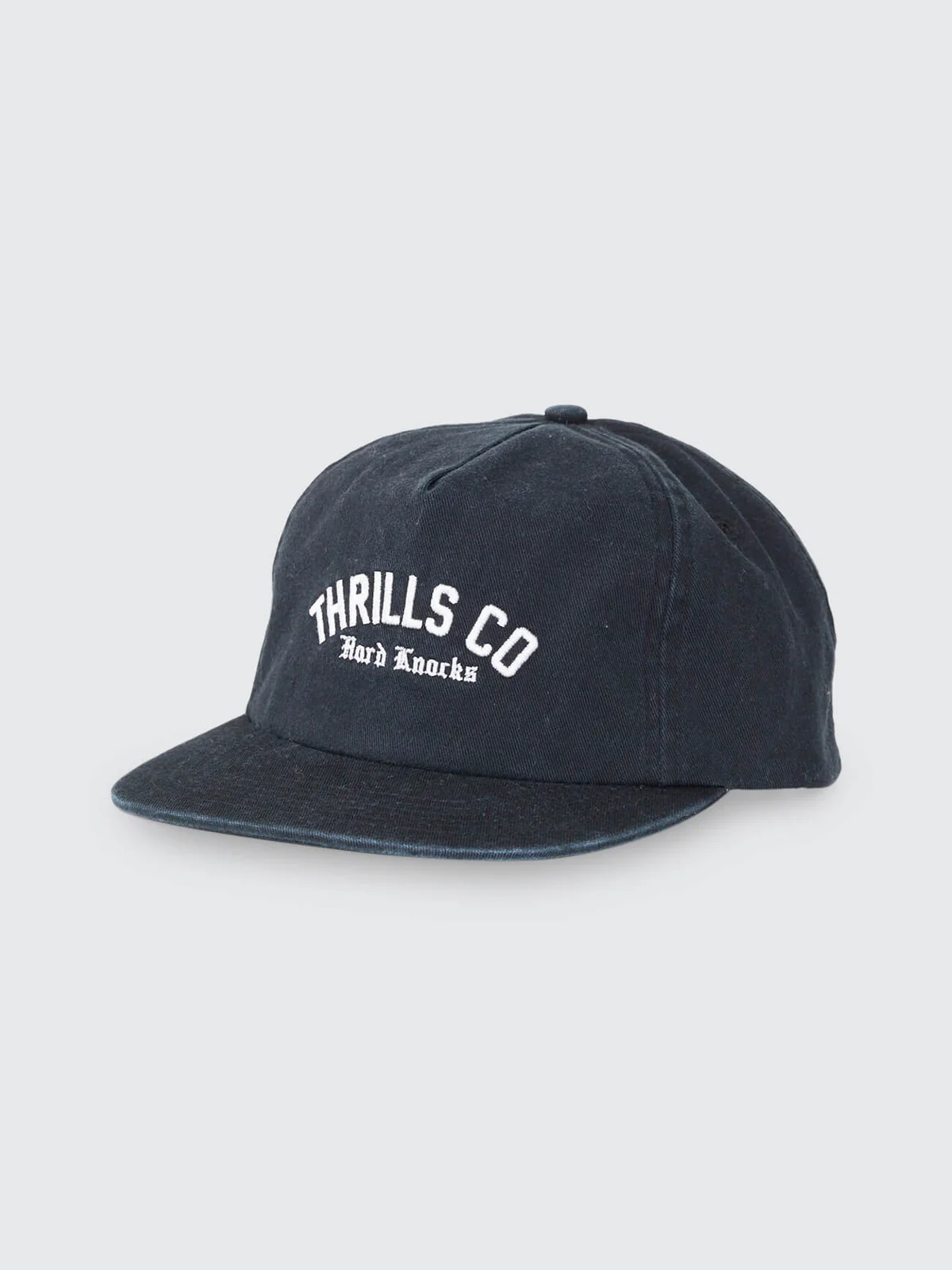 THRILLS Hard Knocks College 5 Panel Cap - Black