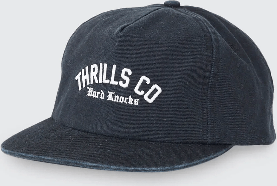 THRILLS Hard Knocks College 5 Panel Cap - Black