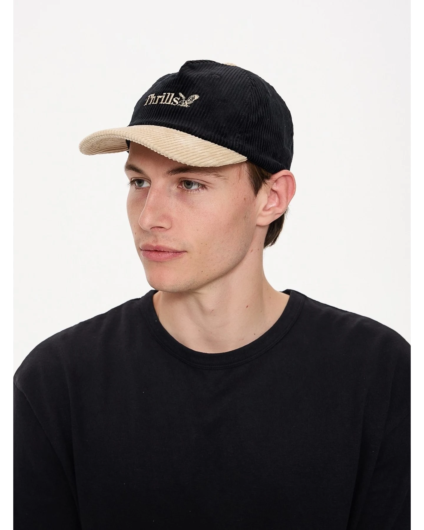 THRILLS Thrills Workwear 5 Panel Cap - Black - Green Sheen