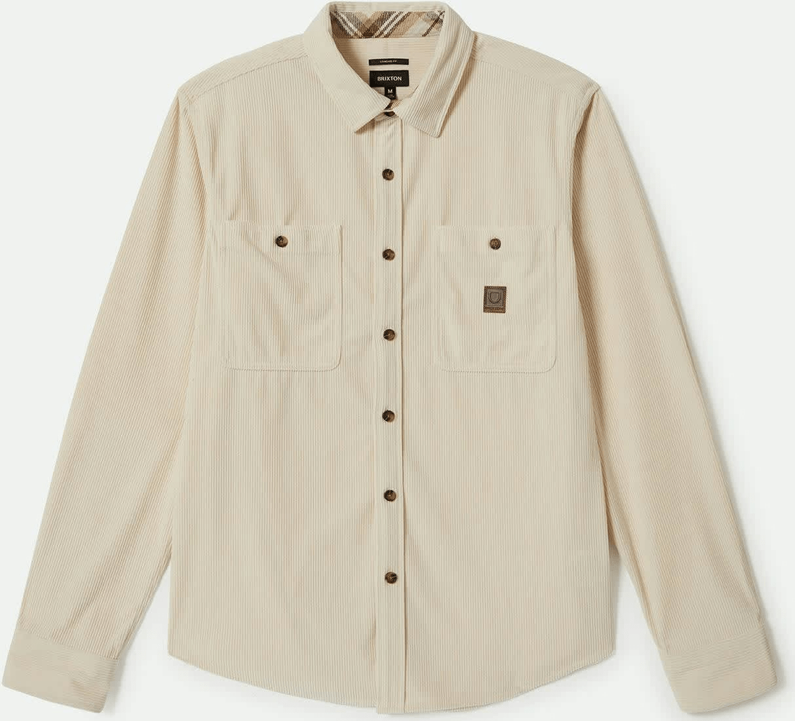 BRIXTON The Field Corduroy L/S Overshirt - Whitecap