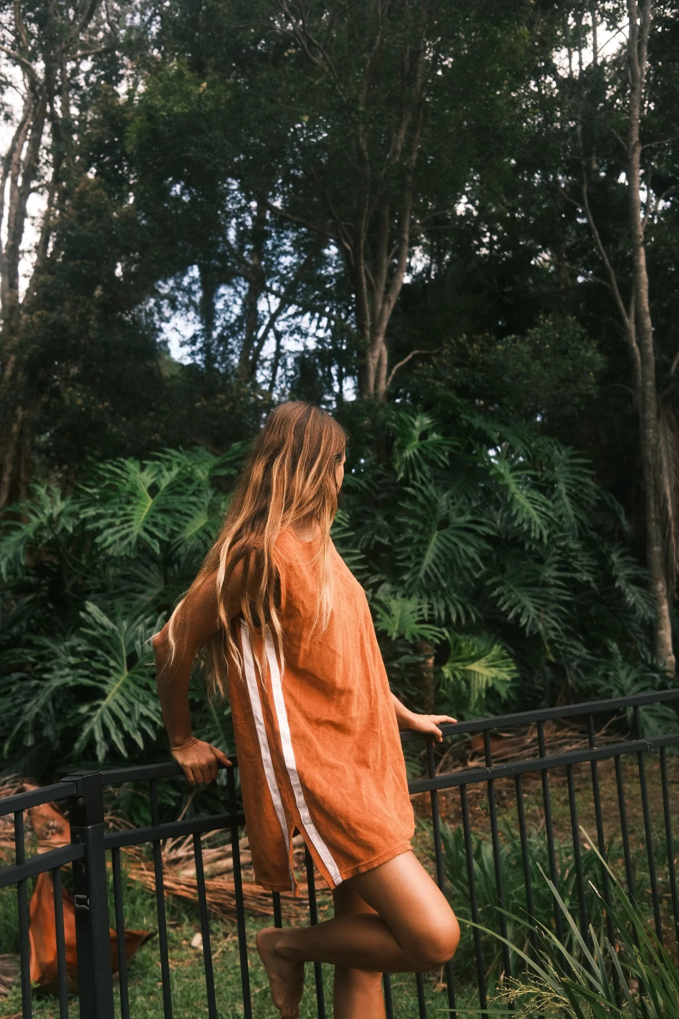 ATMOSEA Sporty terry dress - Rust