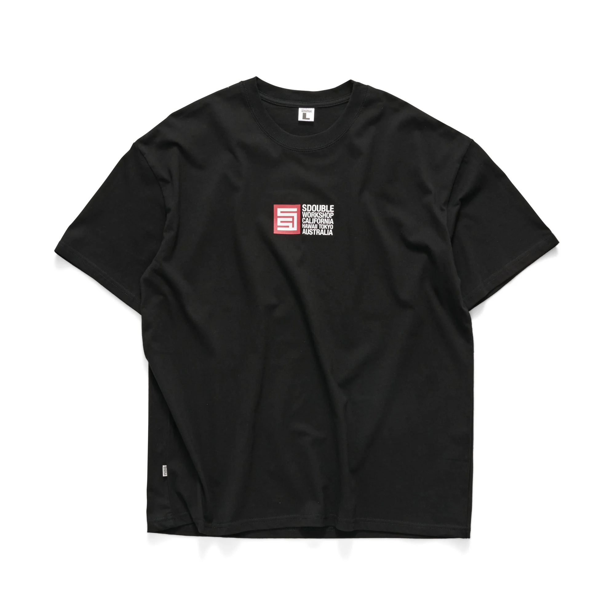 S DOUBLE Flags ss tee - Black