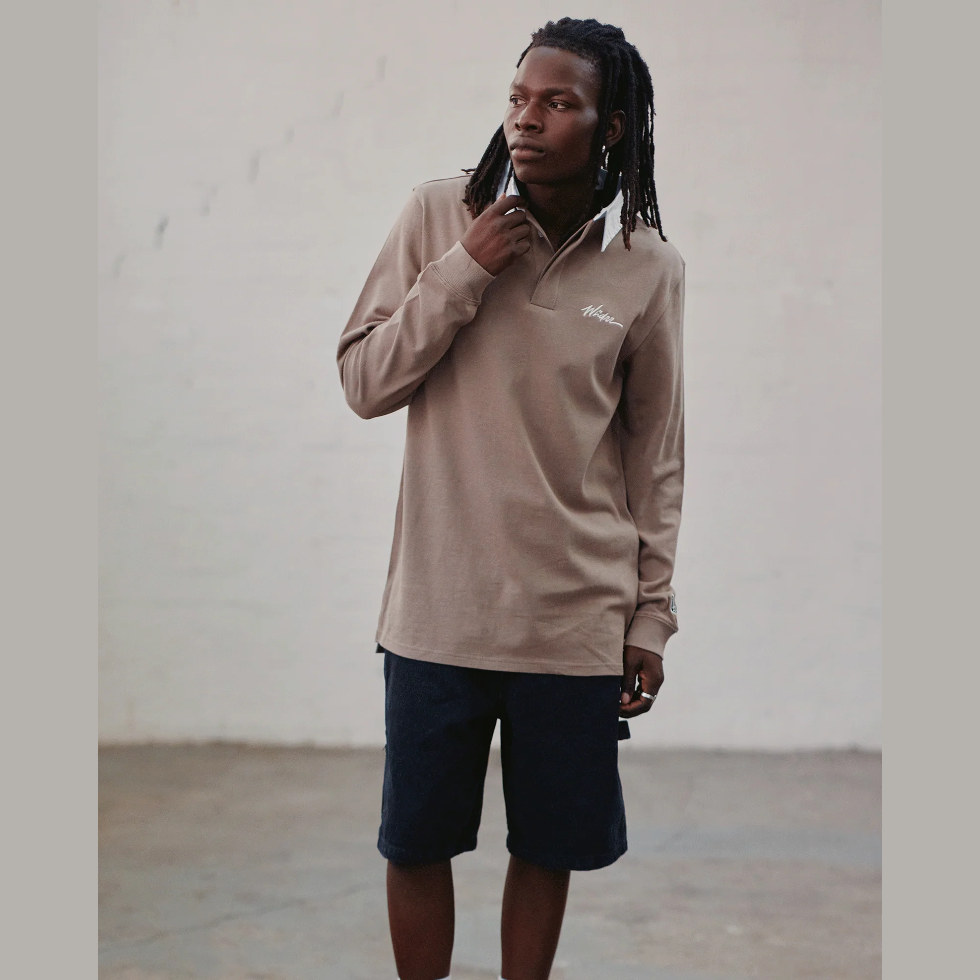 WNDRR Script rugby top - Taupe