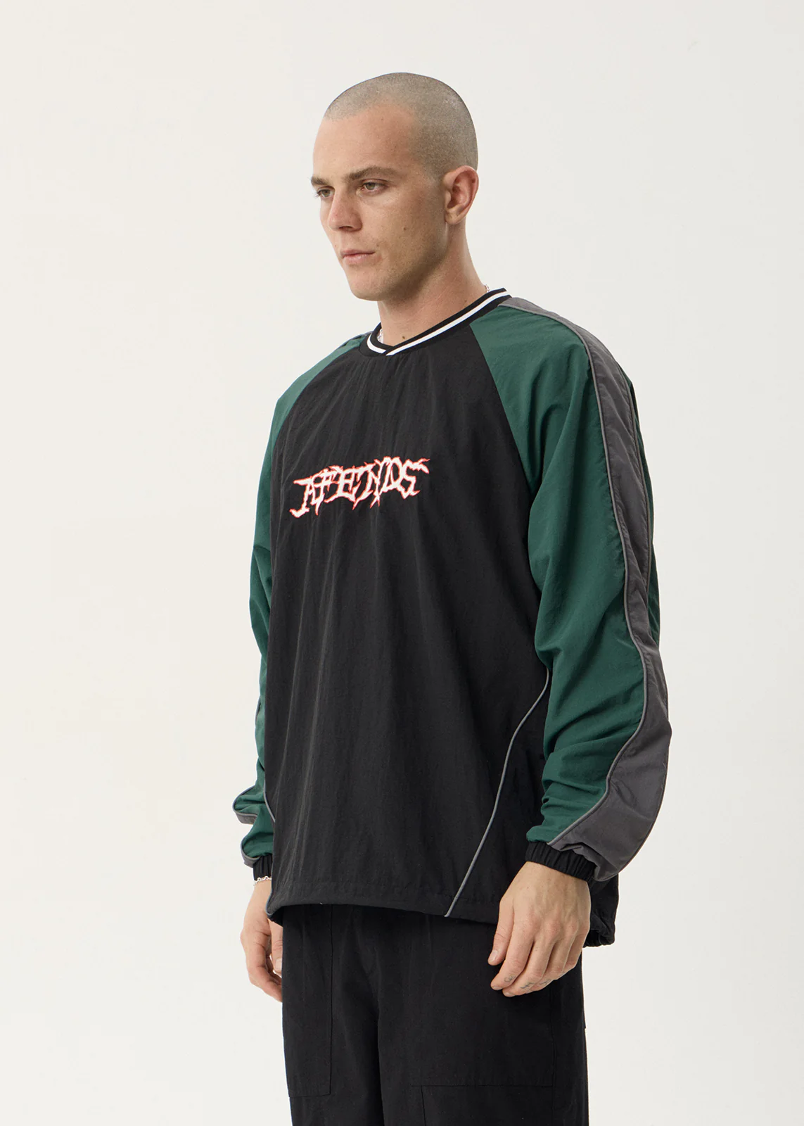 AFENDS Nationals recycled sports crew neck - Black