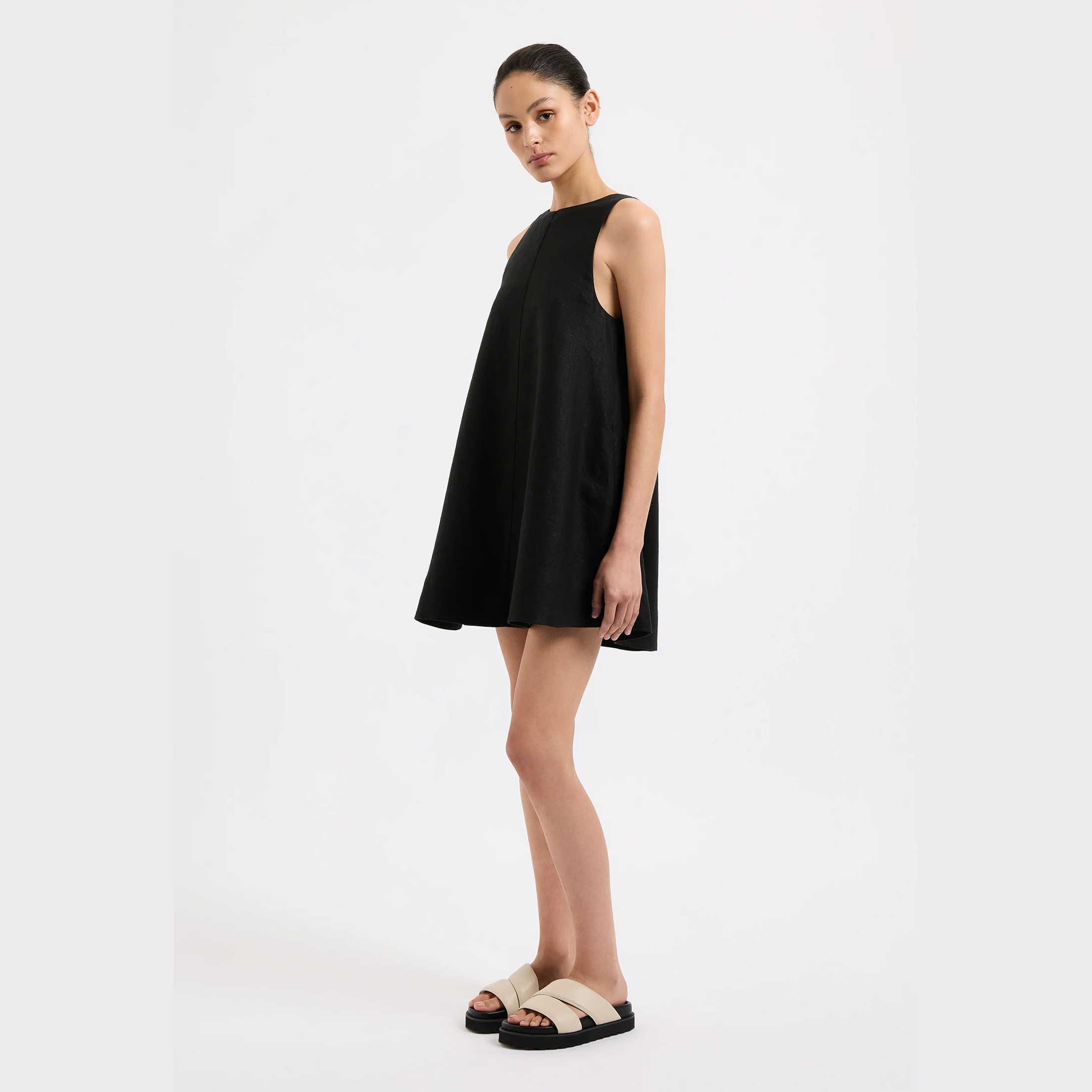 NUDE LUCY Nemi linen dress - Black