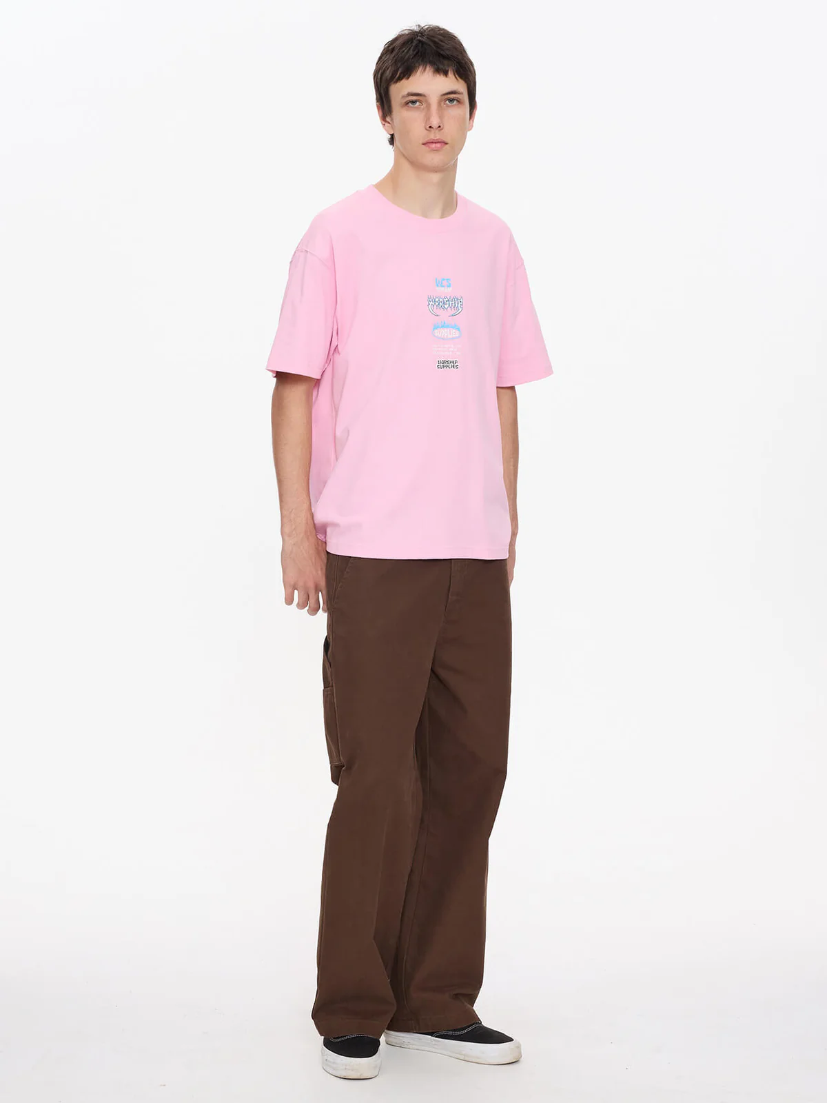 WORSHIP Pile Up Tee - Flamingo