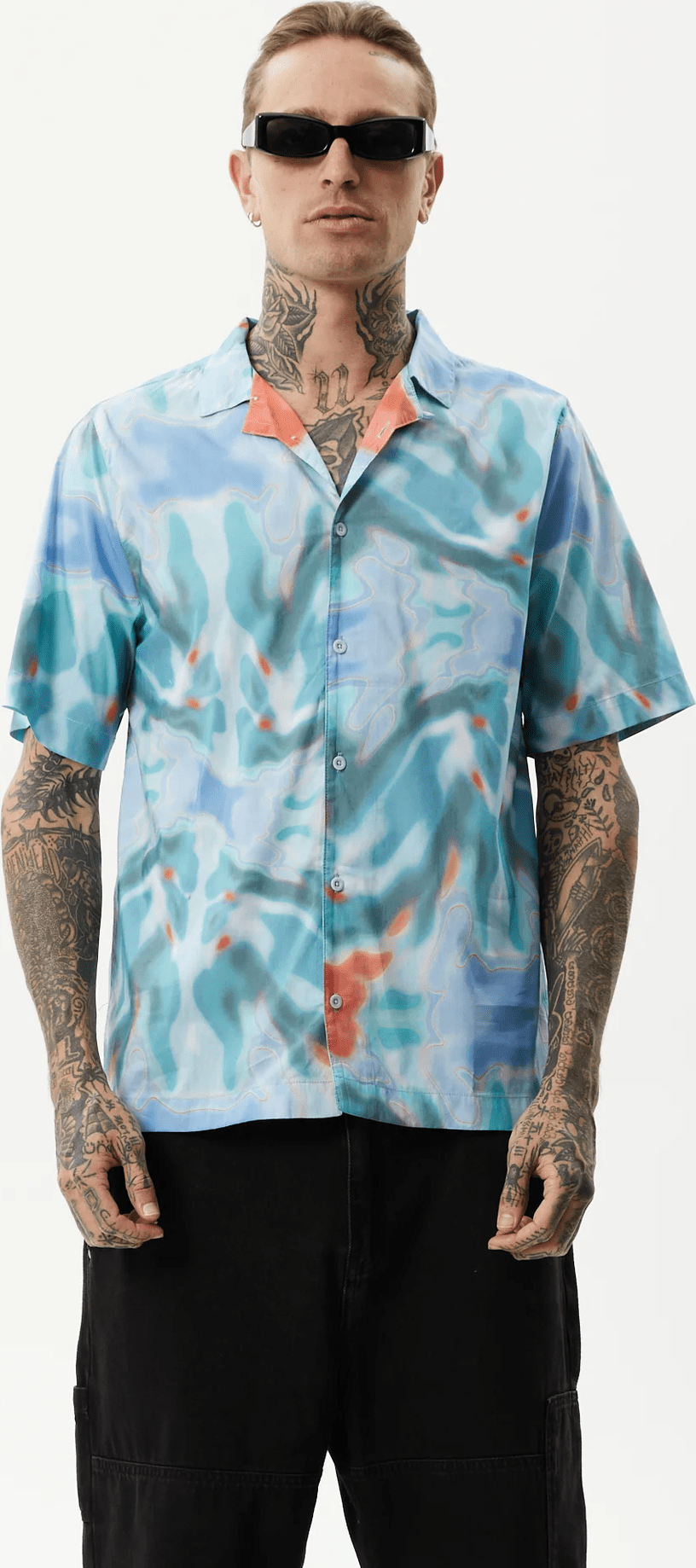 Afends thermal recycled cuban short sleeve shirt - multi