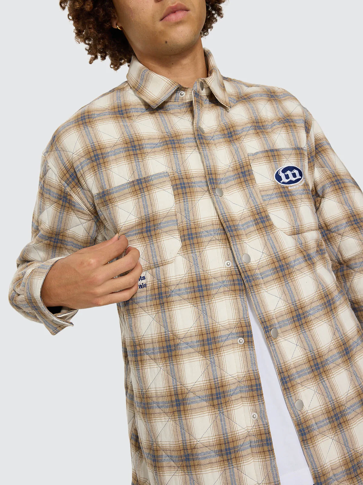 WORSHIP Morality Quilted Shacket - Tan