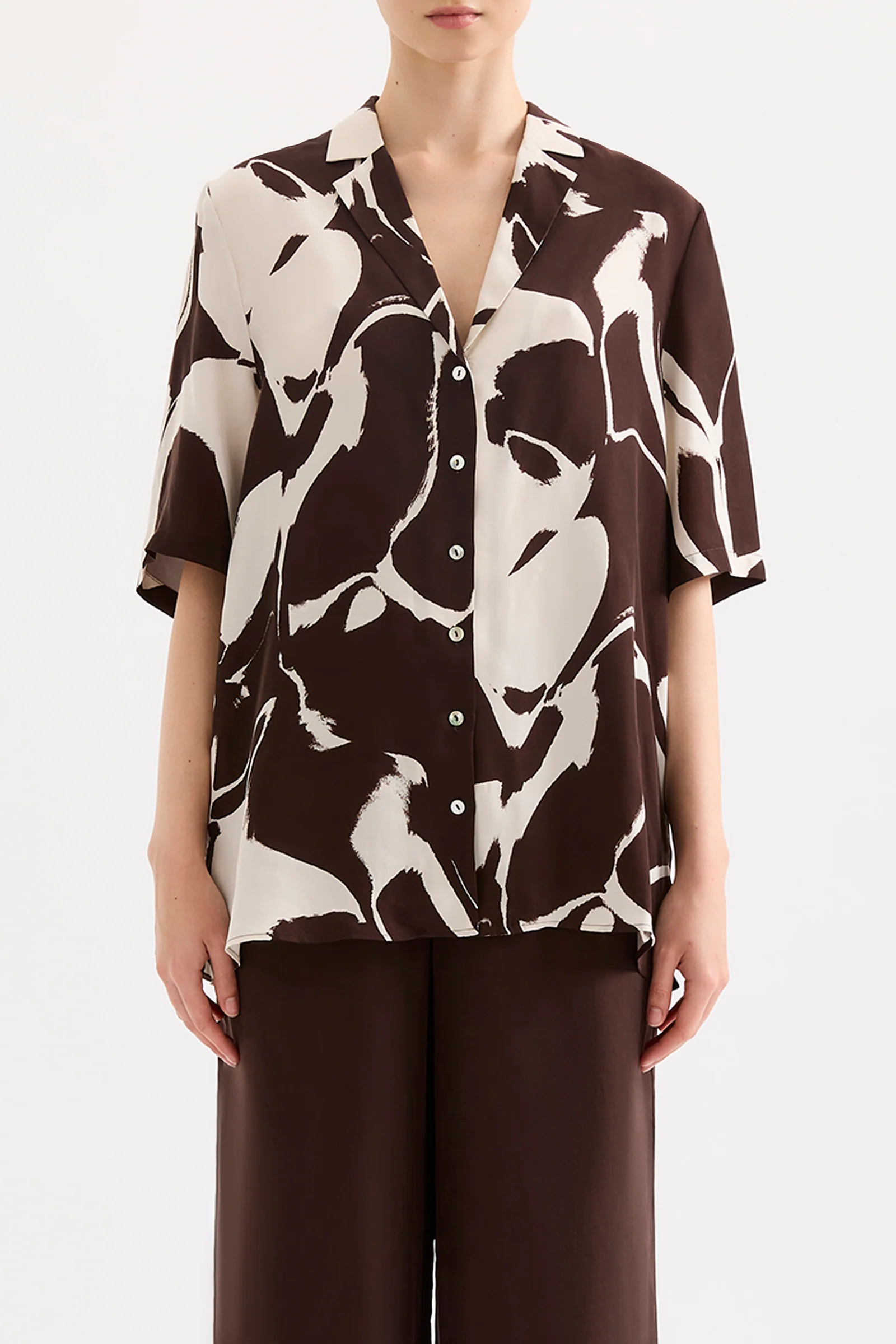 NUDE LUCY Ombra cupro shirt