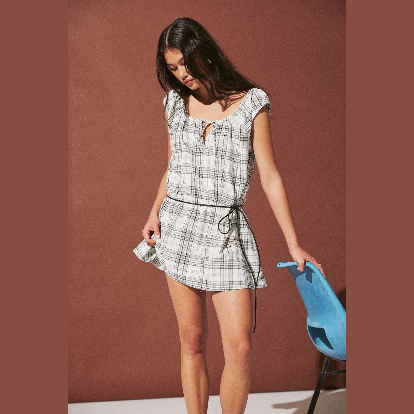 ARCAA Delilah dress - Black & cream check