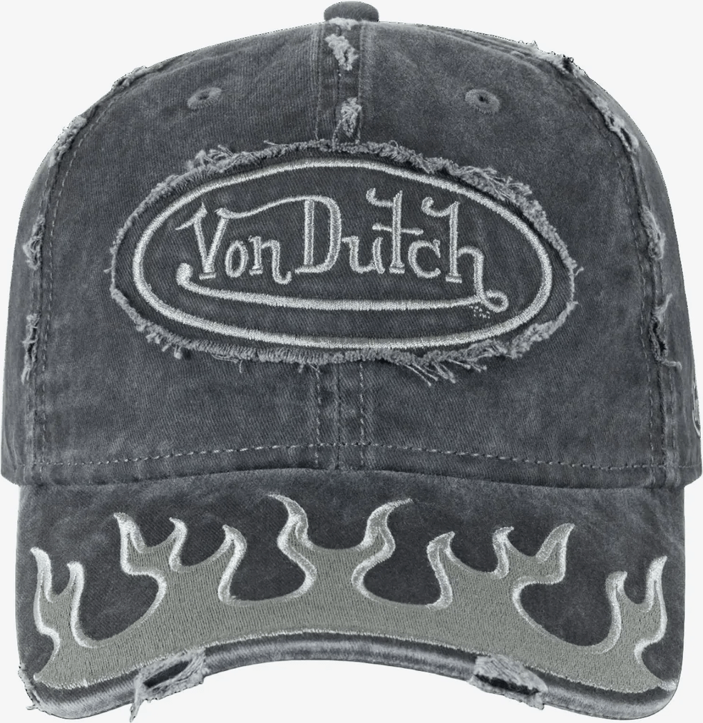 VON DUTCH VD Flames dad cap - Washed black