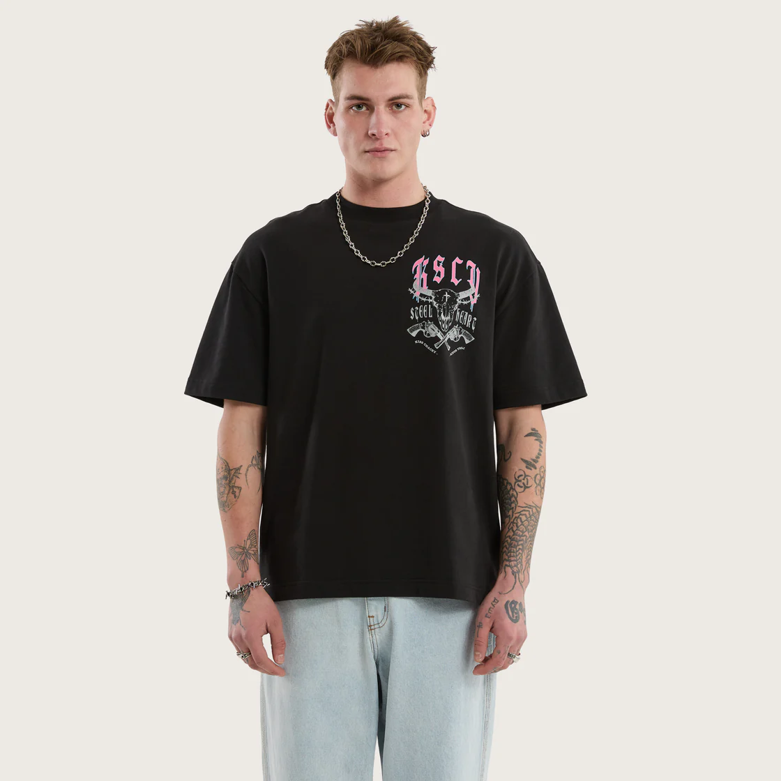 KSCY Steel heart street tee - Jet black