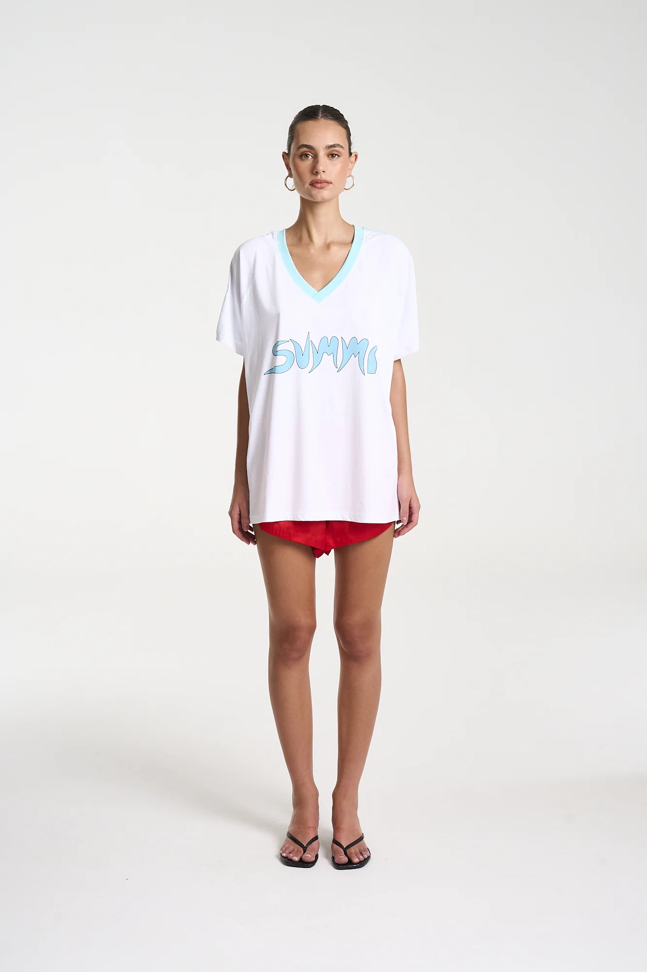 SUMMI SUMMI Tee - White/aqua
