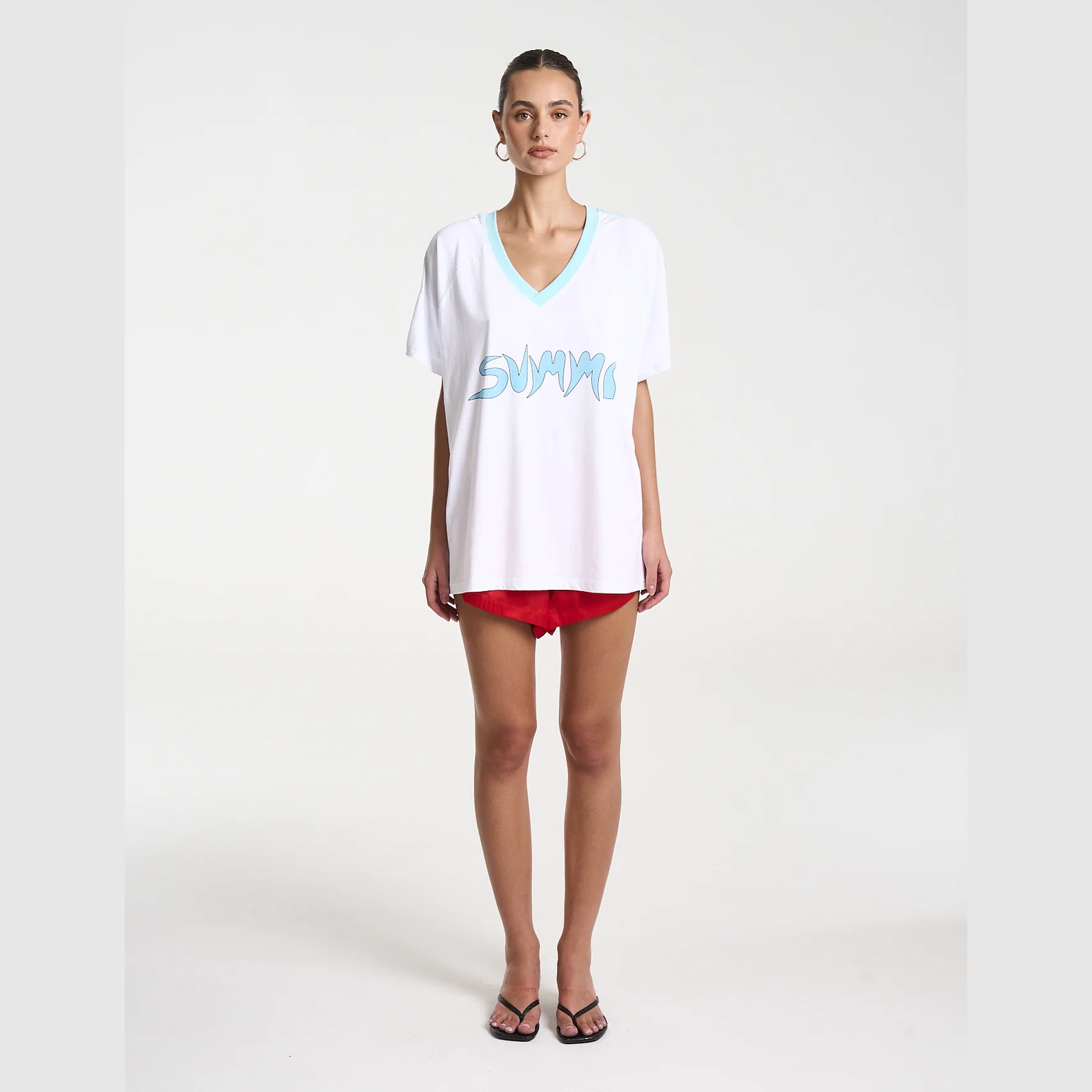 SUMMI SUMMI Tee - White/aqua