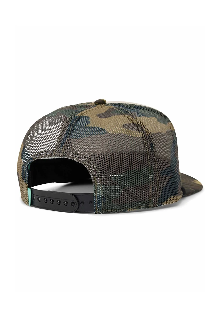 VISSLA Garage Foam Trucker Hat - Camo