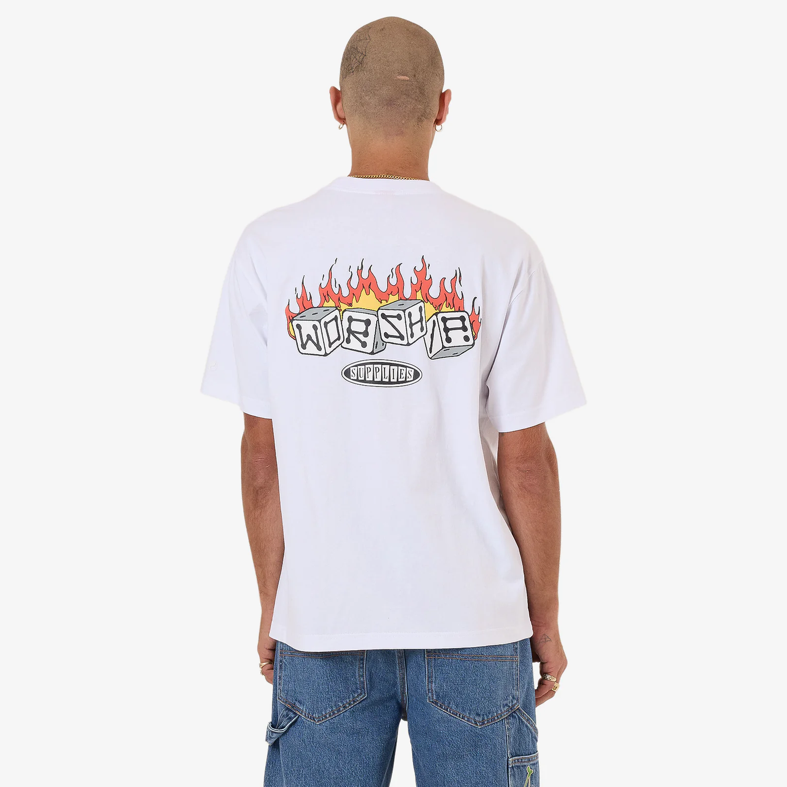 WORSHIP Snake Eyes Tee - White