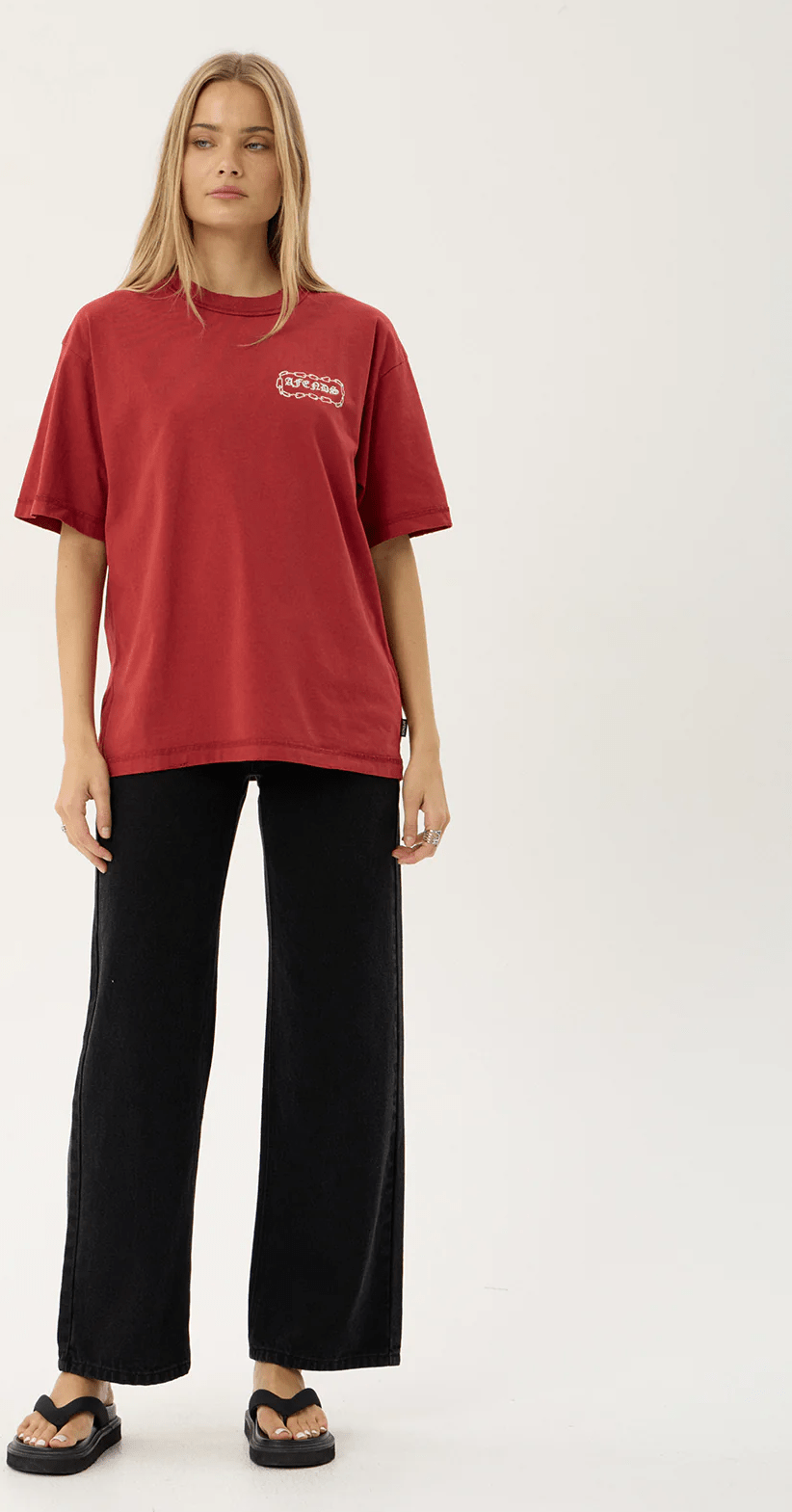 AFENDS Spiritual heavyweight boxy tee - Vintage ketchup